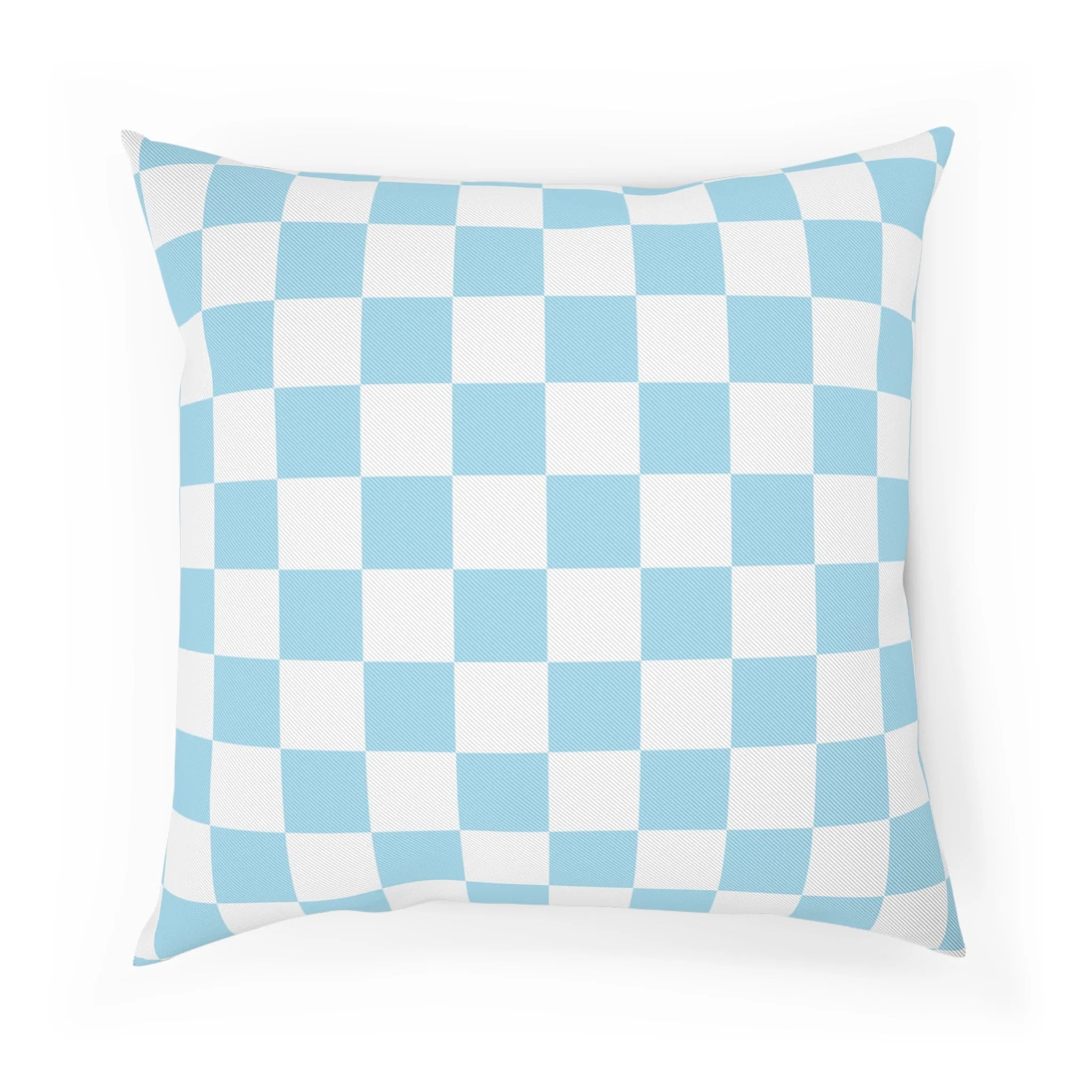 Sky Blue Checkerboard Cushion Decor Enthusiast Dream, Artsulli - Art is Long, Life is Short, Home Decor, Size, 18.1" × 18.1", , , , , 38609240608247371433