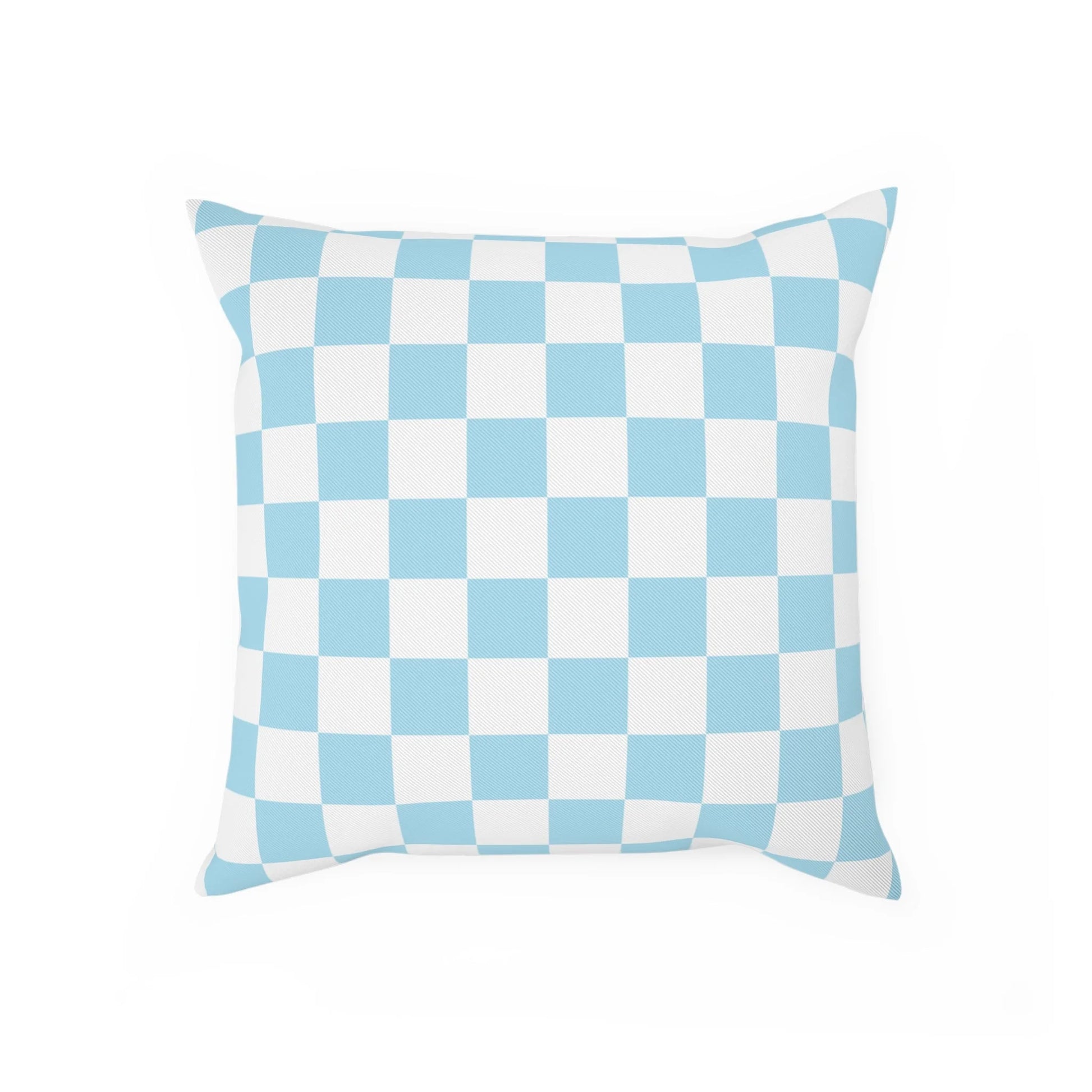 Sky Blue Checkerboard Cushion Decor Enthusiast Dream, Artsulli - Art is Long, Life is Short, Home Decor, Size, 15.7" × 15.7", , , , , 22690980295754665984