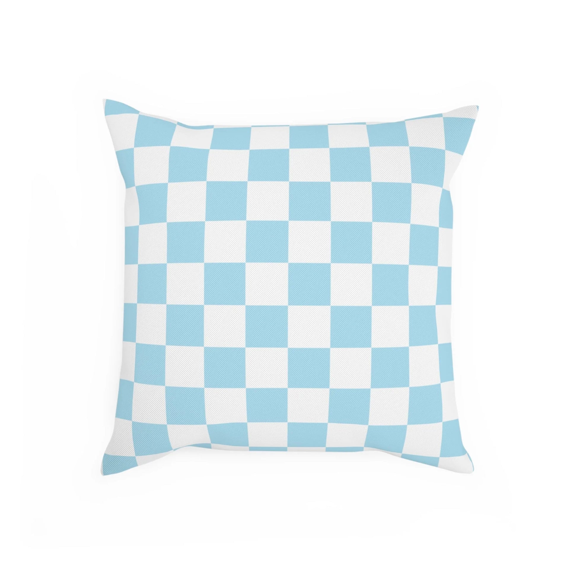 Sky Blue Checkerboard Cushion Decor Enthusiast Dream, Artsulli - Art is Long, Life is Short, Home Decor, , , , , , , 