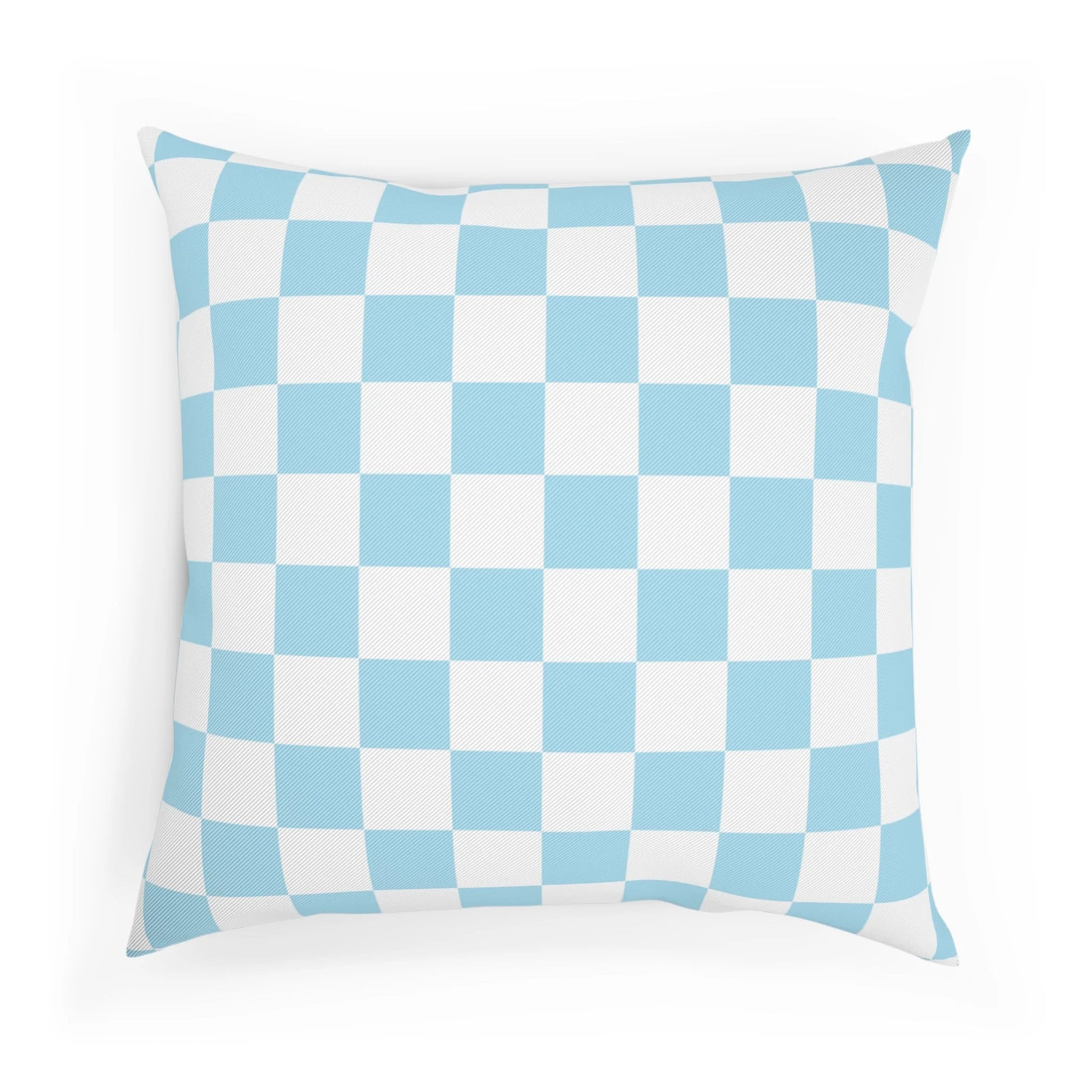 Sky Blue Checkerboard Cushion Decor Enthusiast Dream, Artsulli - Art is Long, Life is Short, Home Decor, , , , , , , 