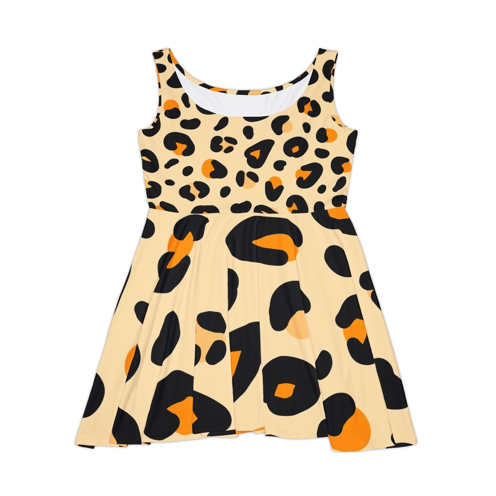 Printify Sleeveless Leopard Print Skater Dress 2025