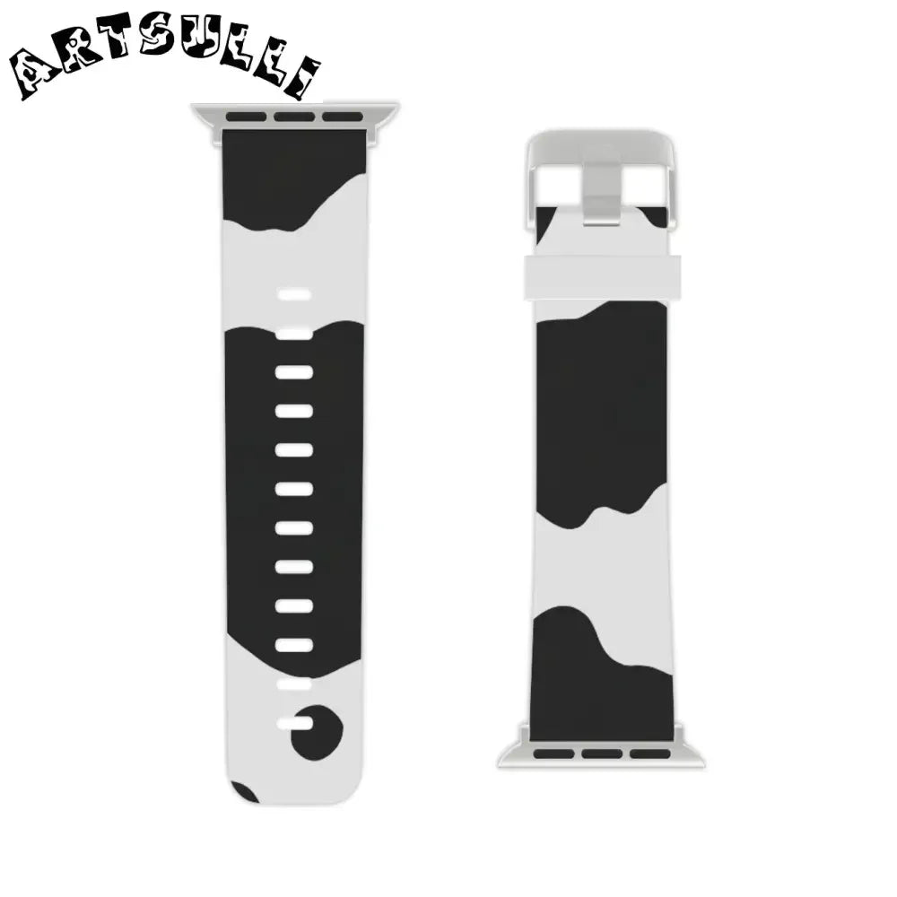 Smartwatch Pair with White and Cow Print Apple Watch Bands, Artsulli - Art is Long, Life is Short, Accessories, , , , , , , 