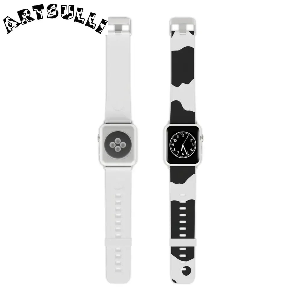 Smartwatch Pair with White and Cow Print Apple Watch Bands, Artsulli - Art is Long, Life is Short, Accessories, , , , , , , 