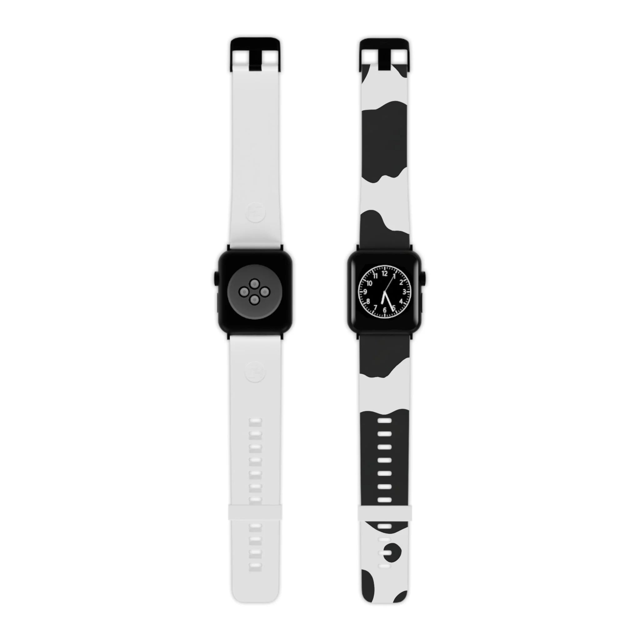 Smartwatch Pair with White and Cow Print Apple Watch Bands, Artsulli - Art is Long, Life is Short, Accessories, Size, 8'' × 0.75'' / 42 - 44 mm, Color, Black, , , 34069804419103