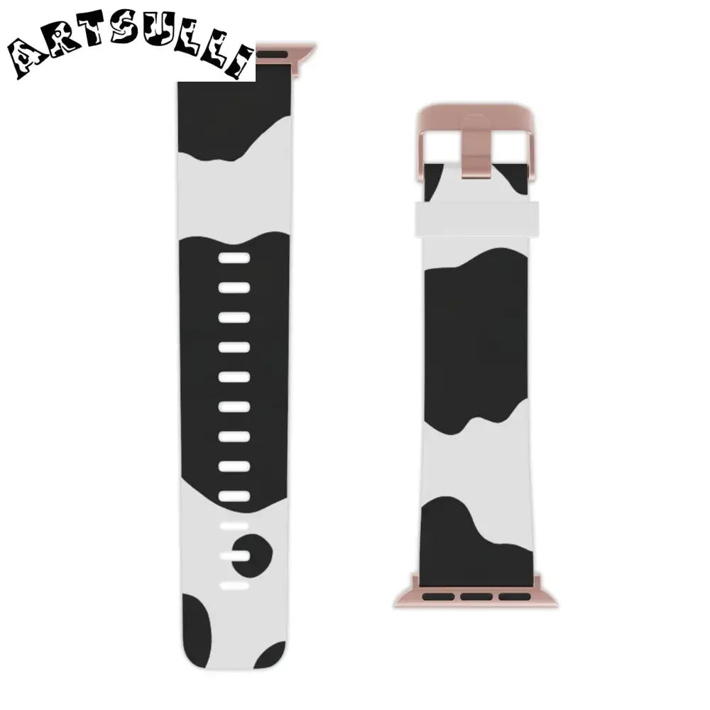 Smartwatch Pair with White and Cow Print Apple Watch Bands, Artsulli - Art is Long, Life is Short, Accessories, , , , , , , 