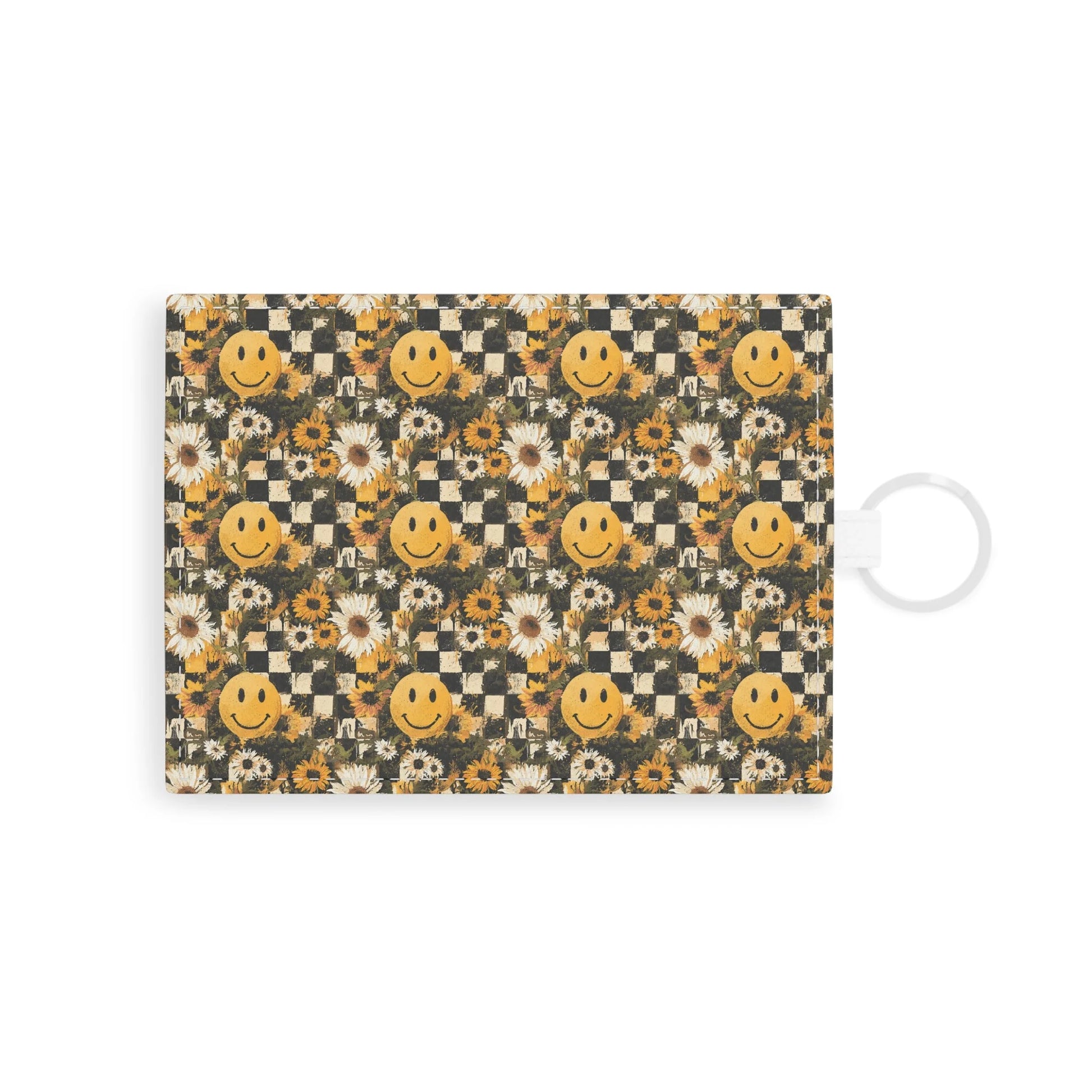 Smiley Sunflower Art Printed Card Holder, Artsulli - Art is Long, Life is Short, Accessories, Size, One size, Color, White, , , 24989421808313716964
