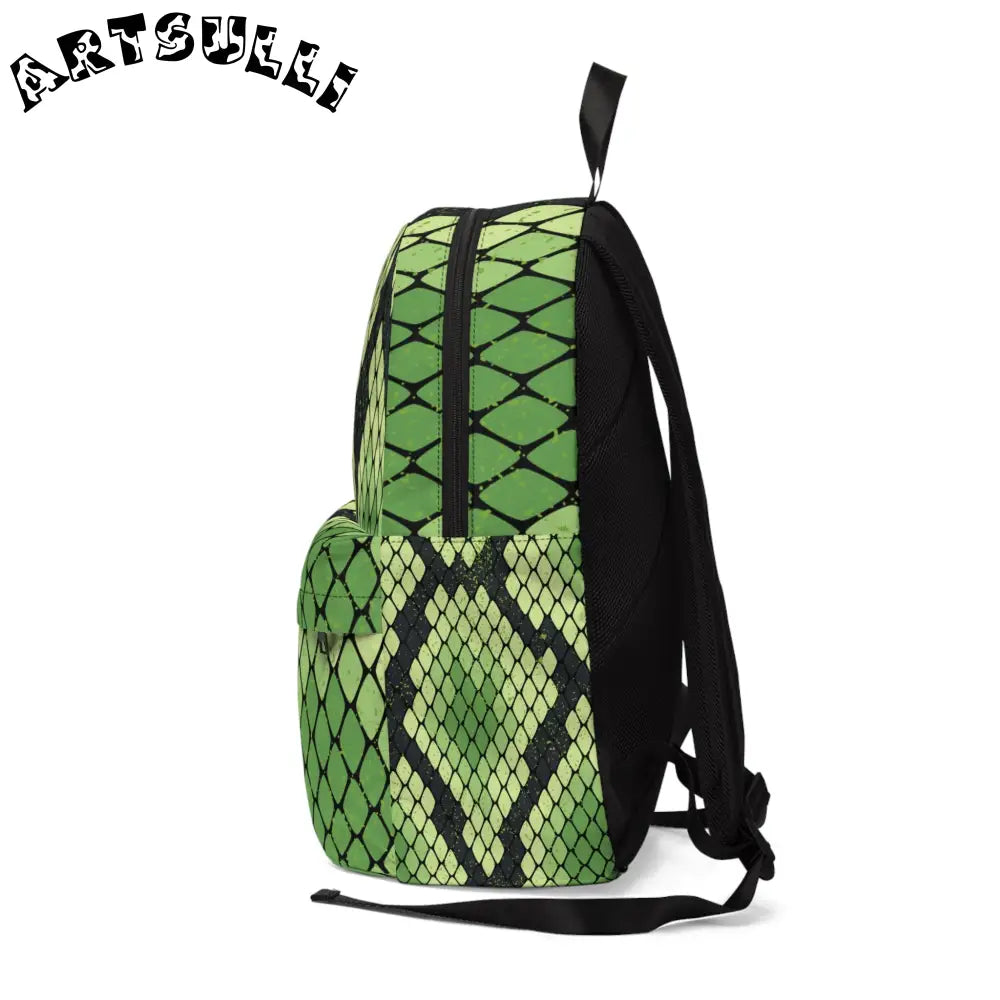 JAKKOUTTHEBXX Snakeskin Unisex Classic Backpack for All-Day Comfort 2025