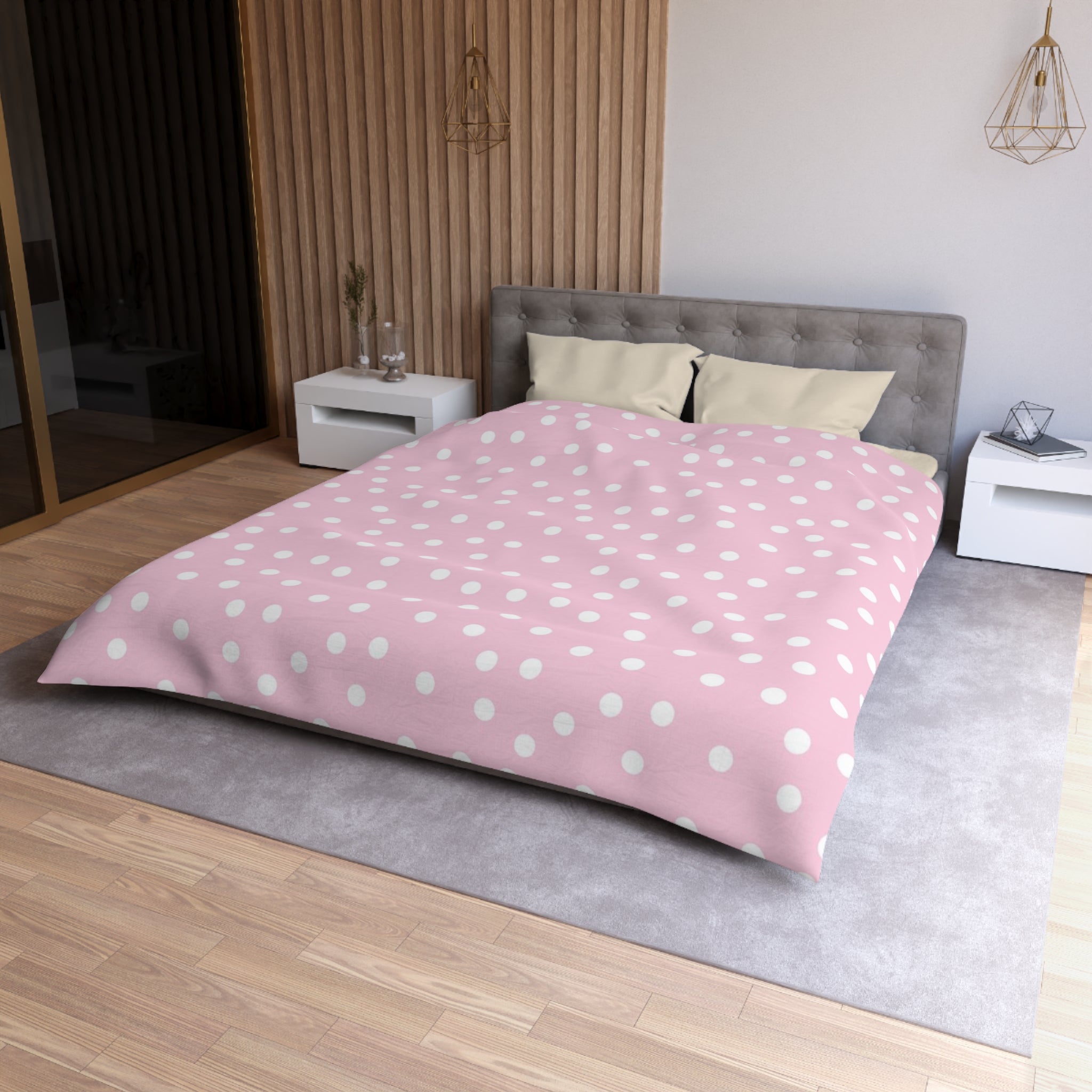 JAKKOUTTHEBXX Soft Pink Polka Dot Duvet Cover 2025