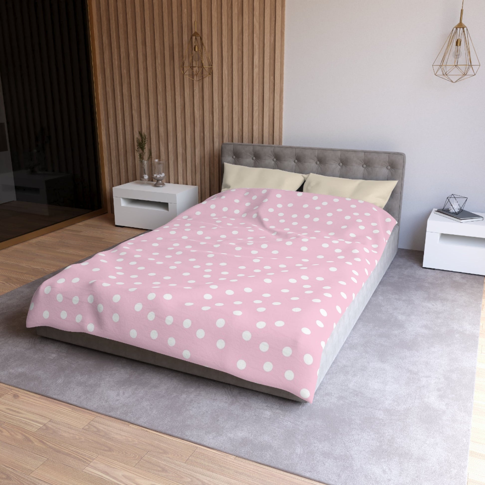 JAKKOUTTHEBXX Soft Pink Polka Dot Duvet Cover 2025