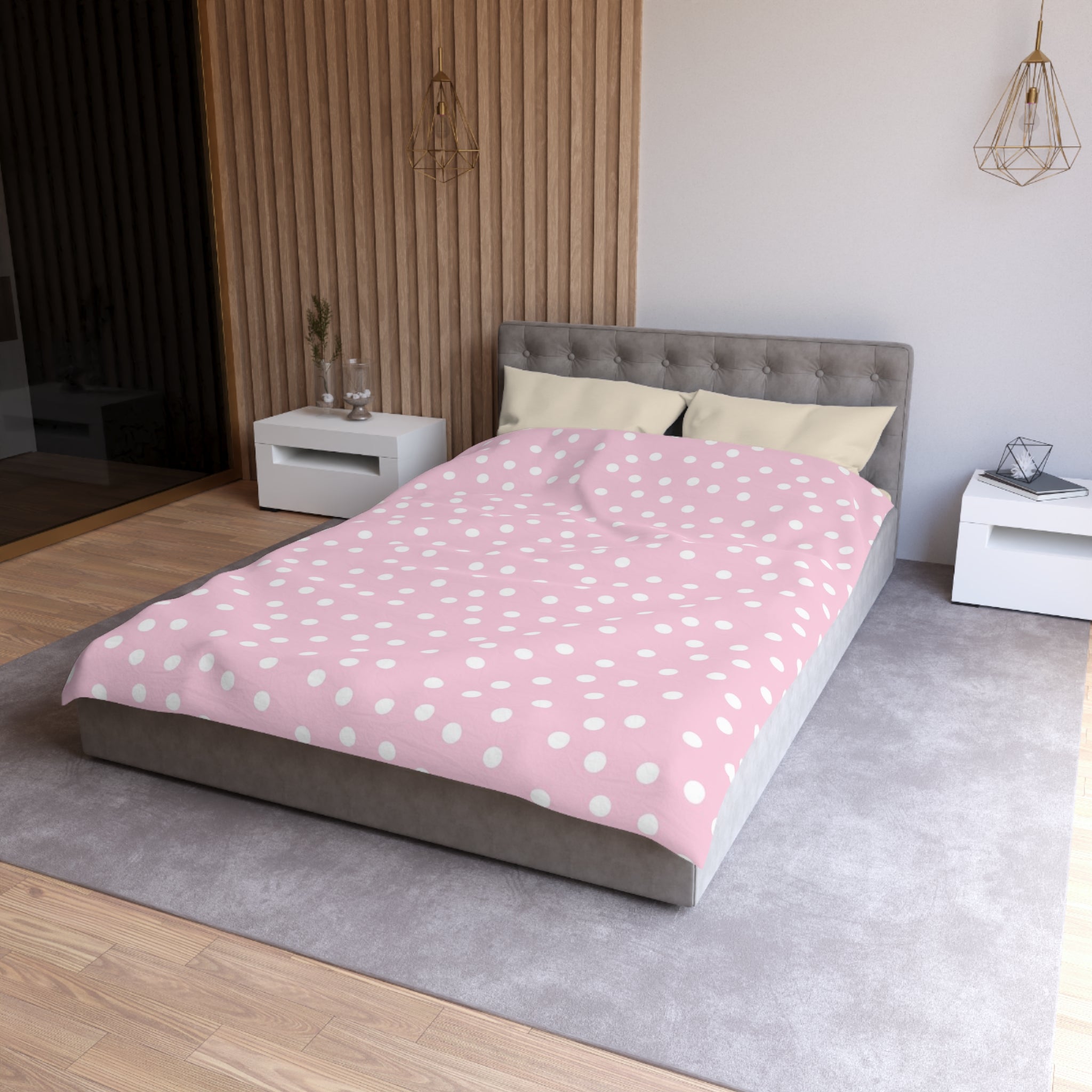 JAKKOUTTHEBXX Soft Pink Polka Dot Duvet Cover 2025