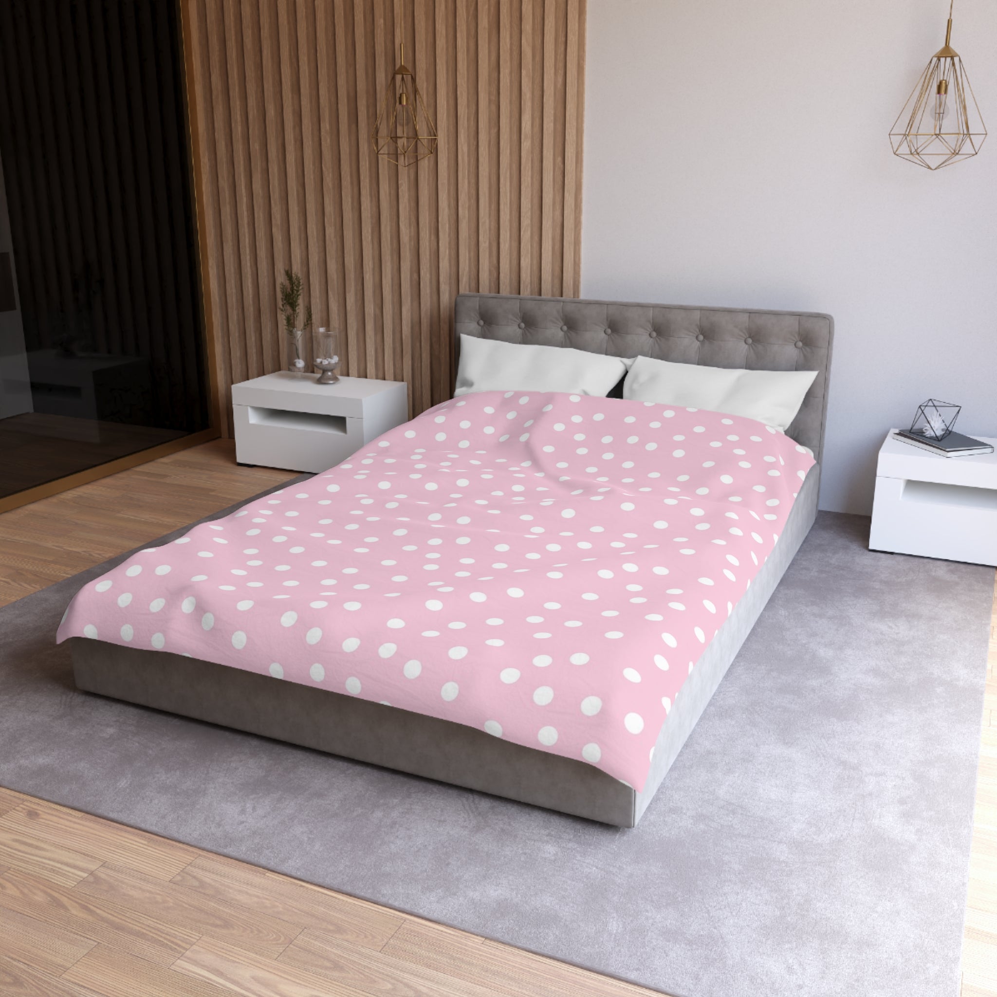 JAKKOUTTHEBXX Soft Pink Polka Dot Duvet Cover 2025