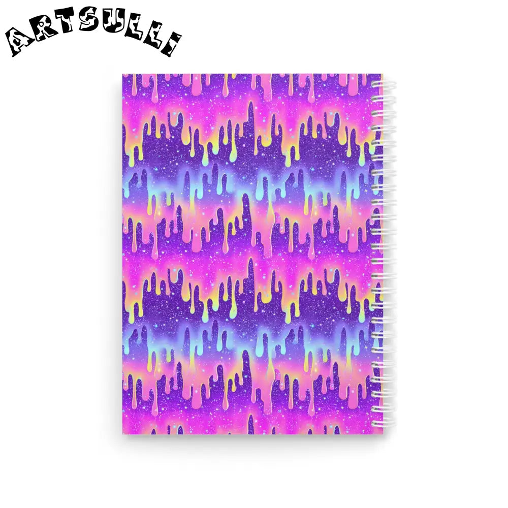 JAKKOUTTHEBXX Dripping Galaxy Wide-Ruled Spiral Notebook 2025