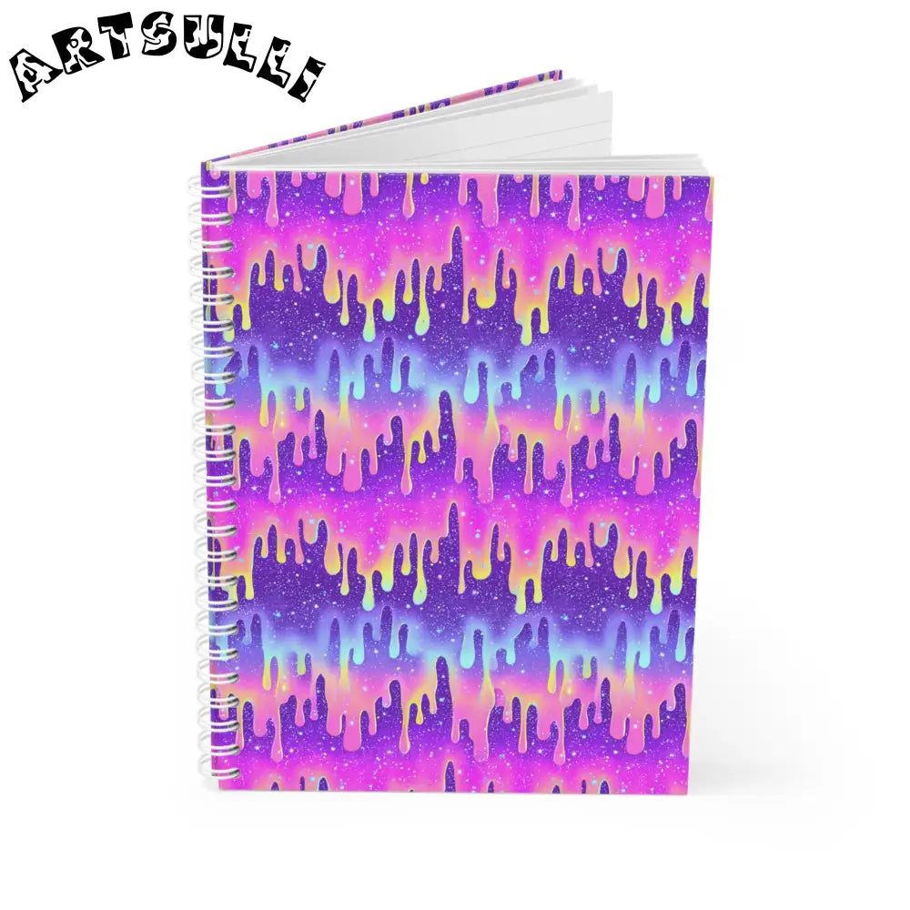 JAKKOUTTHEBXX Dripping Galaxy Wide-Ruled Spiral Notebook 2025