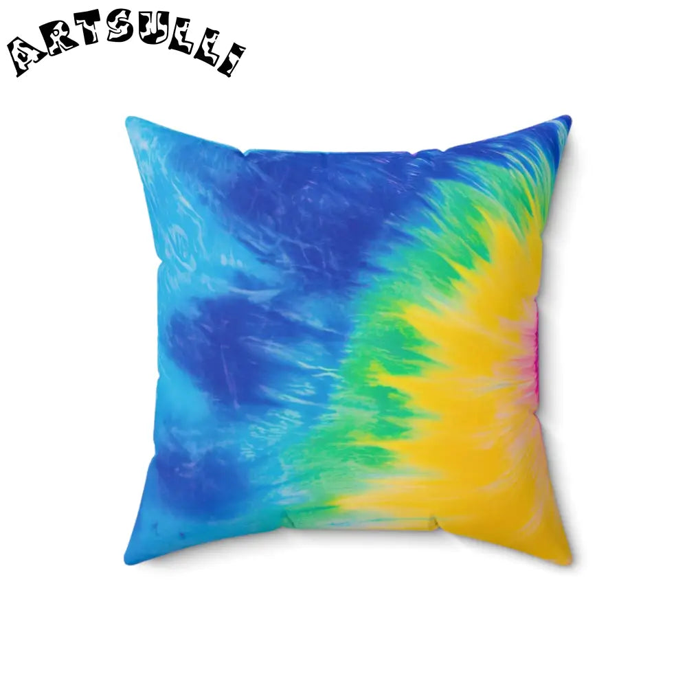 Spiral Tie-Dye Throw Pillow, Artsulli - Art is Long, Life is Short, Home Decor, Size, 18" × 18", , , , , 43621480913693596522