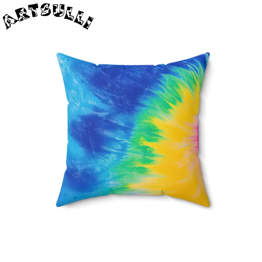 Spiral Tie-Dye Throw Pillow, Artsulli - Art is Long, Life is Short, Home Decor, Size, 16" × 16", , , , , 20547531666774573037