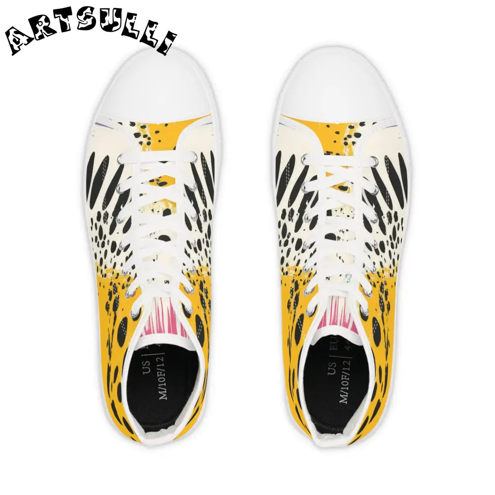 Splatter Print Breathable Polyester Canvas High Tops, Artsulli - Art is Long, Life is Short, Shoes, , , , , , , 