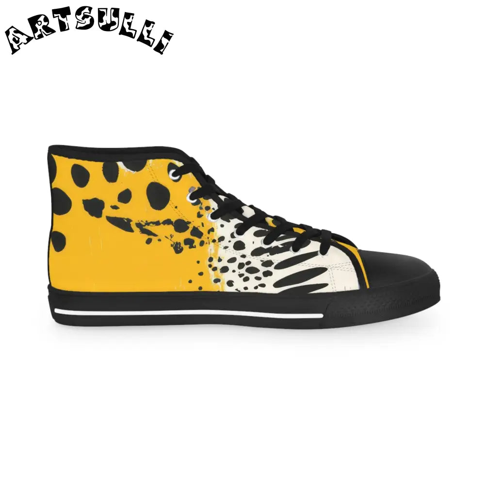 Splatter Print Breathable Polyester Canvas High Tops, Artsulli - Art is Long, Life is Short, Shoes, , , , , , , 