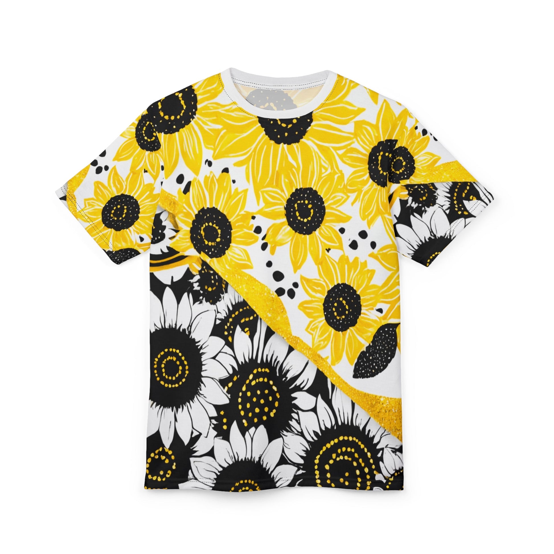 Split Sunflower T-Shirt, Artsulli - Art is Long, Life is Short, All Over Prints, , , , , , , 
