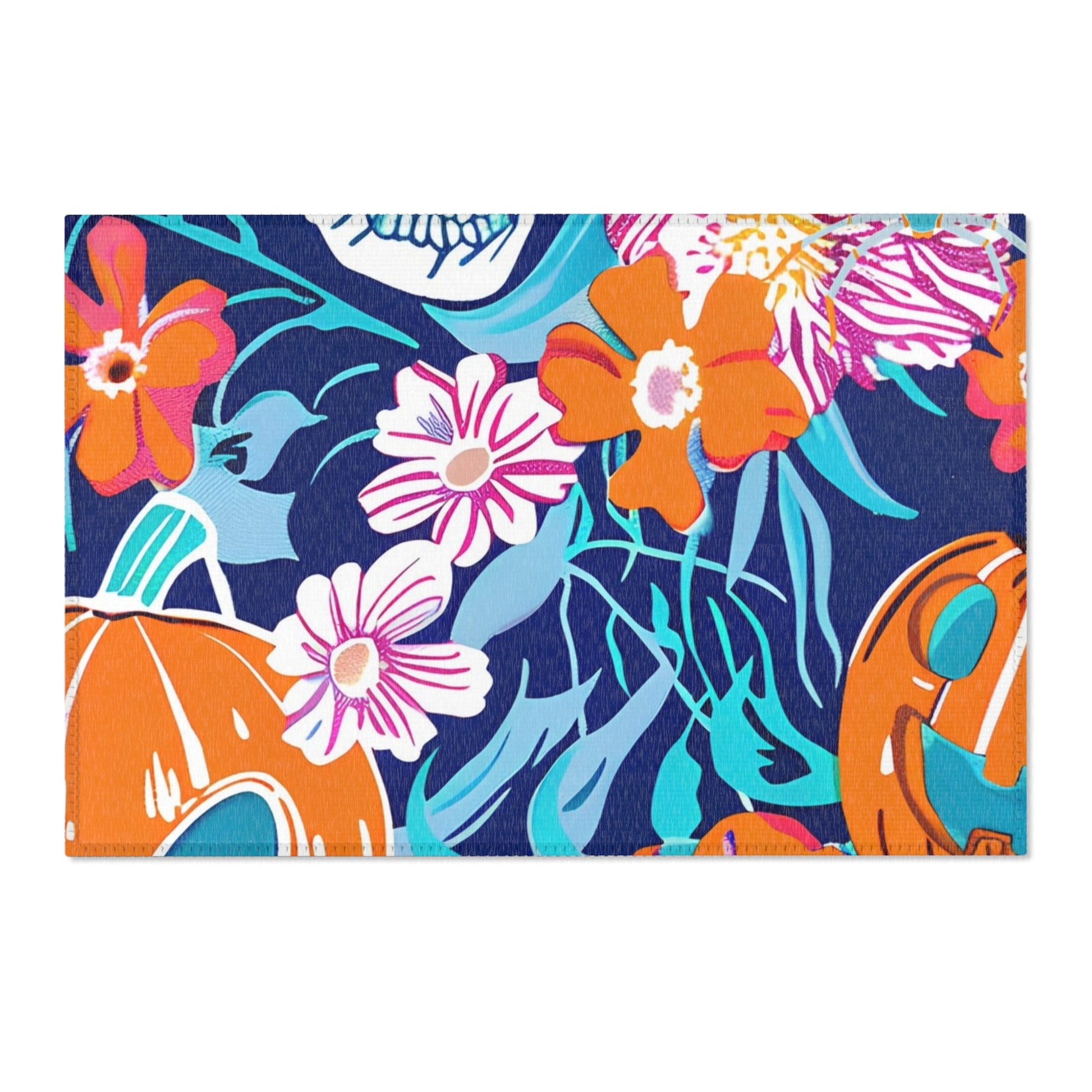 Spooky Floral Halloween Area Rug, Artsulli - Art is Long, Life is Short, Home Decor, Size, 36" × 24", , , , , 22685237885301601489