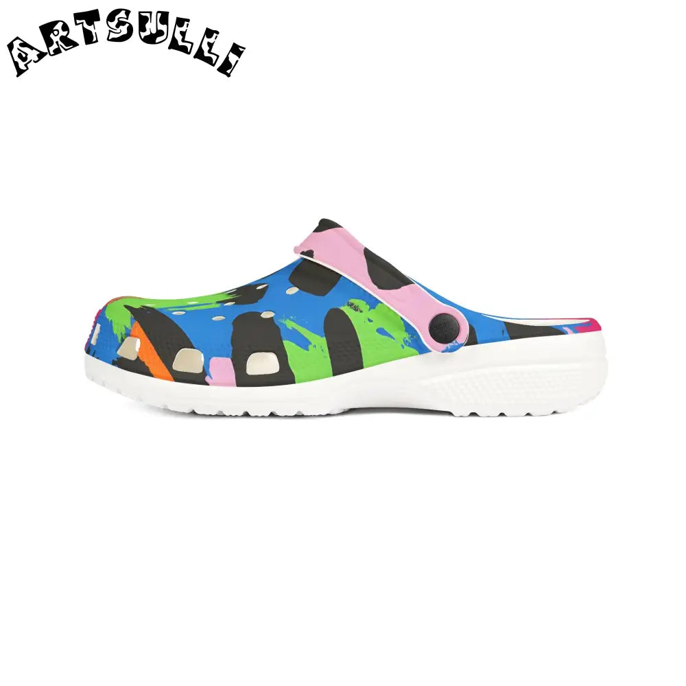 Spotted 90s Neon EVA Foam Clogs, Artsulli - Art is Long, Life is Short, Shoes, , , , , , , 