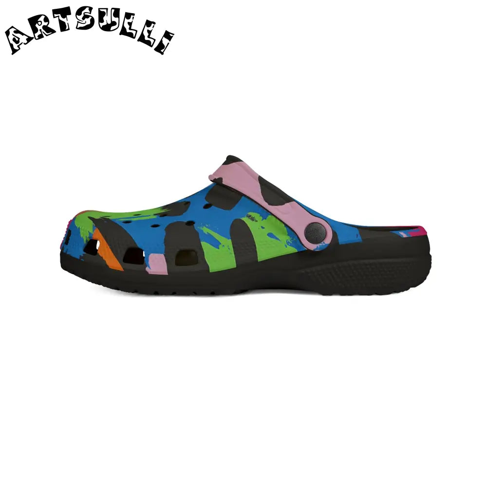 Spotted 90s Neon EVA Foam Clogs, Artsulli - Art is Long, Life is Short, Shoes, , , , , , , 