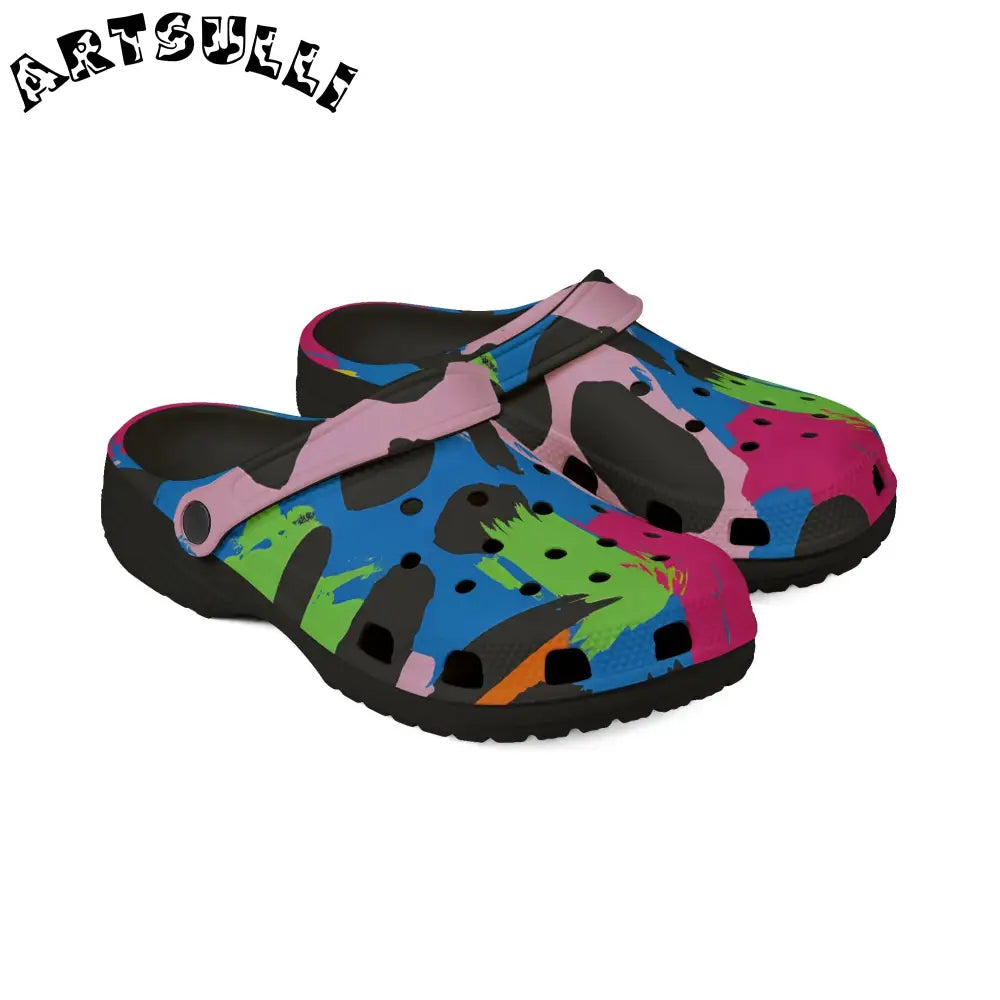 Spotted 90s Neon EVA Foam Clogs, Artsulli - Art is Long, Life is Short, Shoes, , , , , , , 