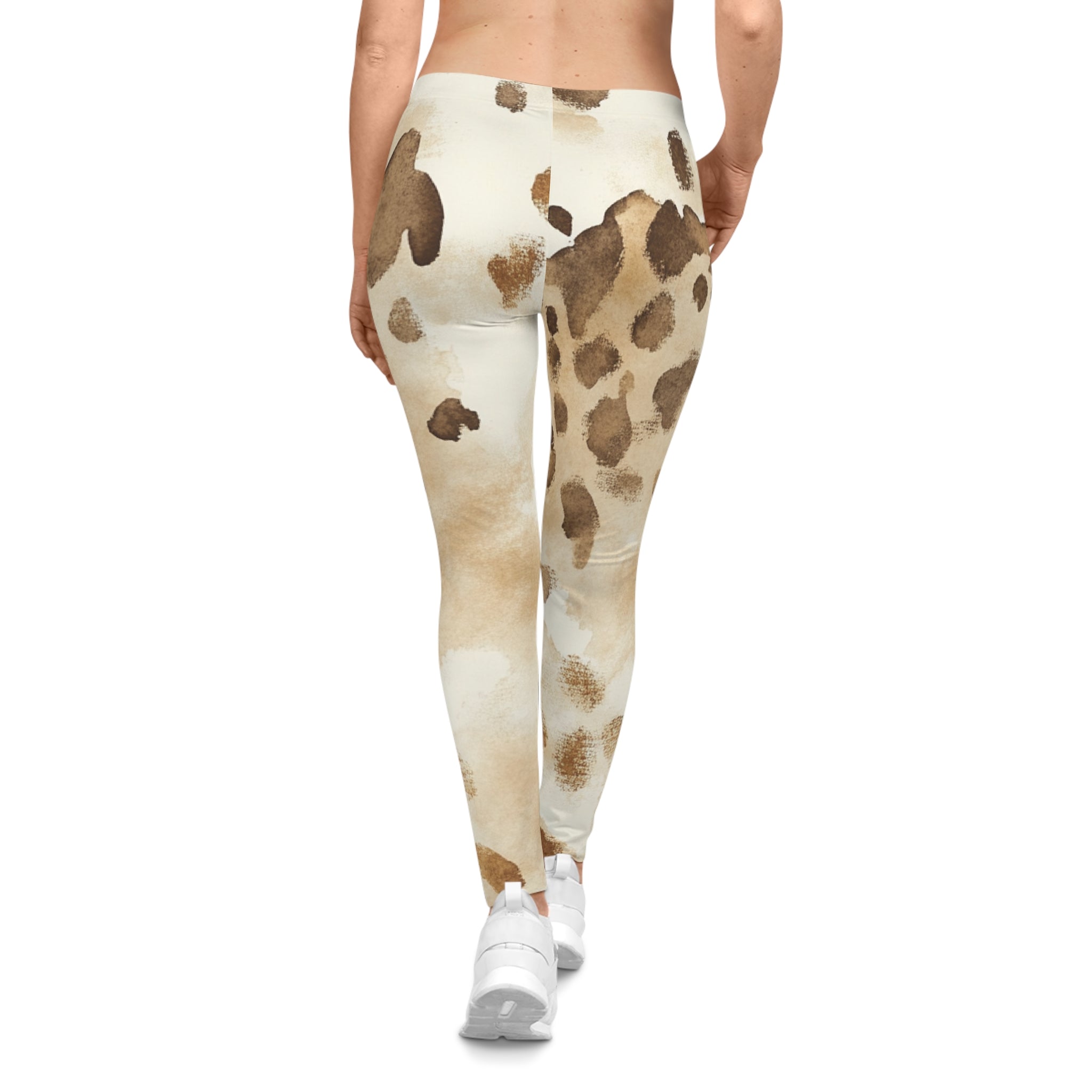 Spotted Animal Print Casual Leggings, Artsulli - Art is Long, Life is Short, All Over Prints, , , , , , , 