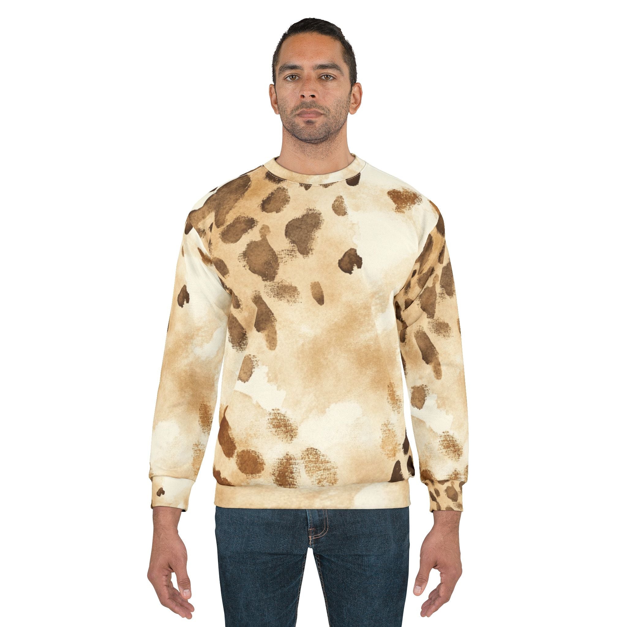 Spotted Crewneck Sweatshirt, Artsulli - Art is Long, Life is Short, All Over Prints, , , , , , , 
