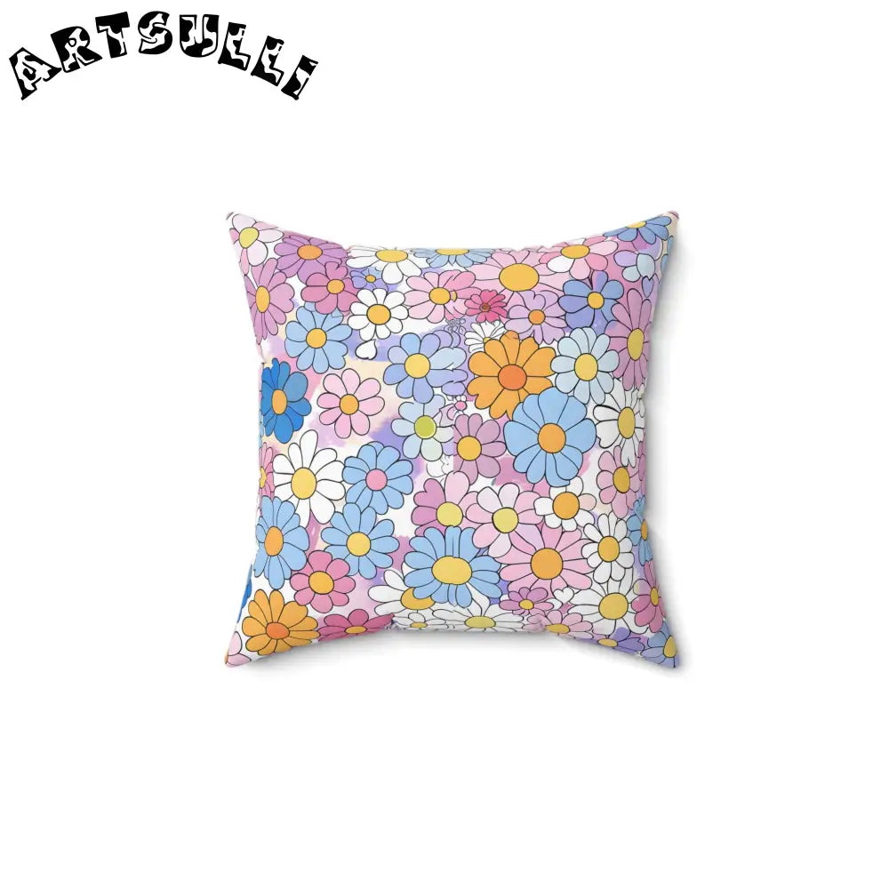 Spun Polyester Square Floral Throw Pillow, Artsulli - Art is Long, Life is Short, Home Decor, Size, 14" × 14", , , , , 52476756555226