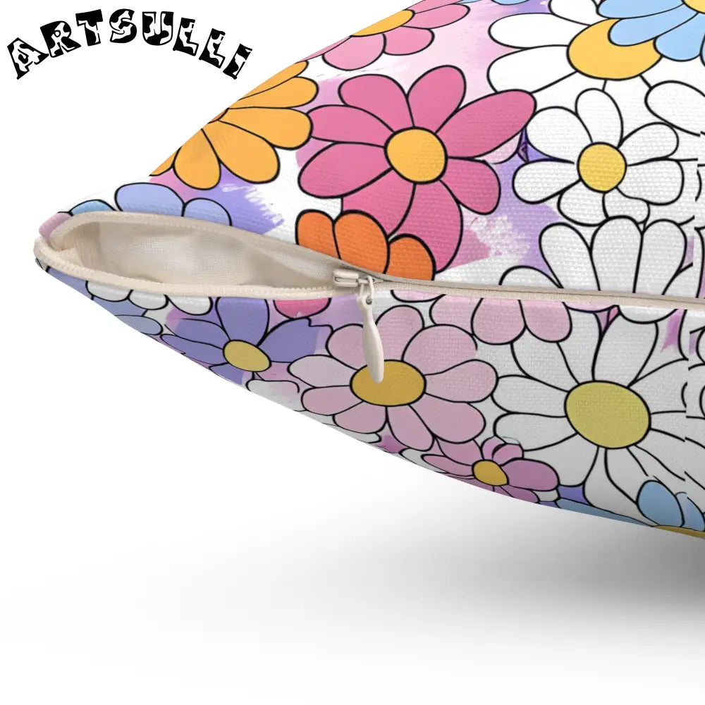 JAKKOUTTHEBXX Spun Polyester Square Floral Throw Pillow 2025