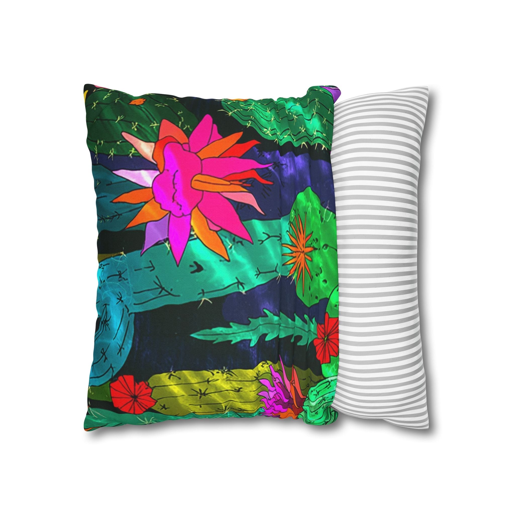 Spun Polyester Square Pillowcase, Artsulli - Art is Long, Life is Short, Home Decor, , , , , , , 