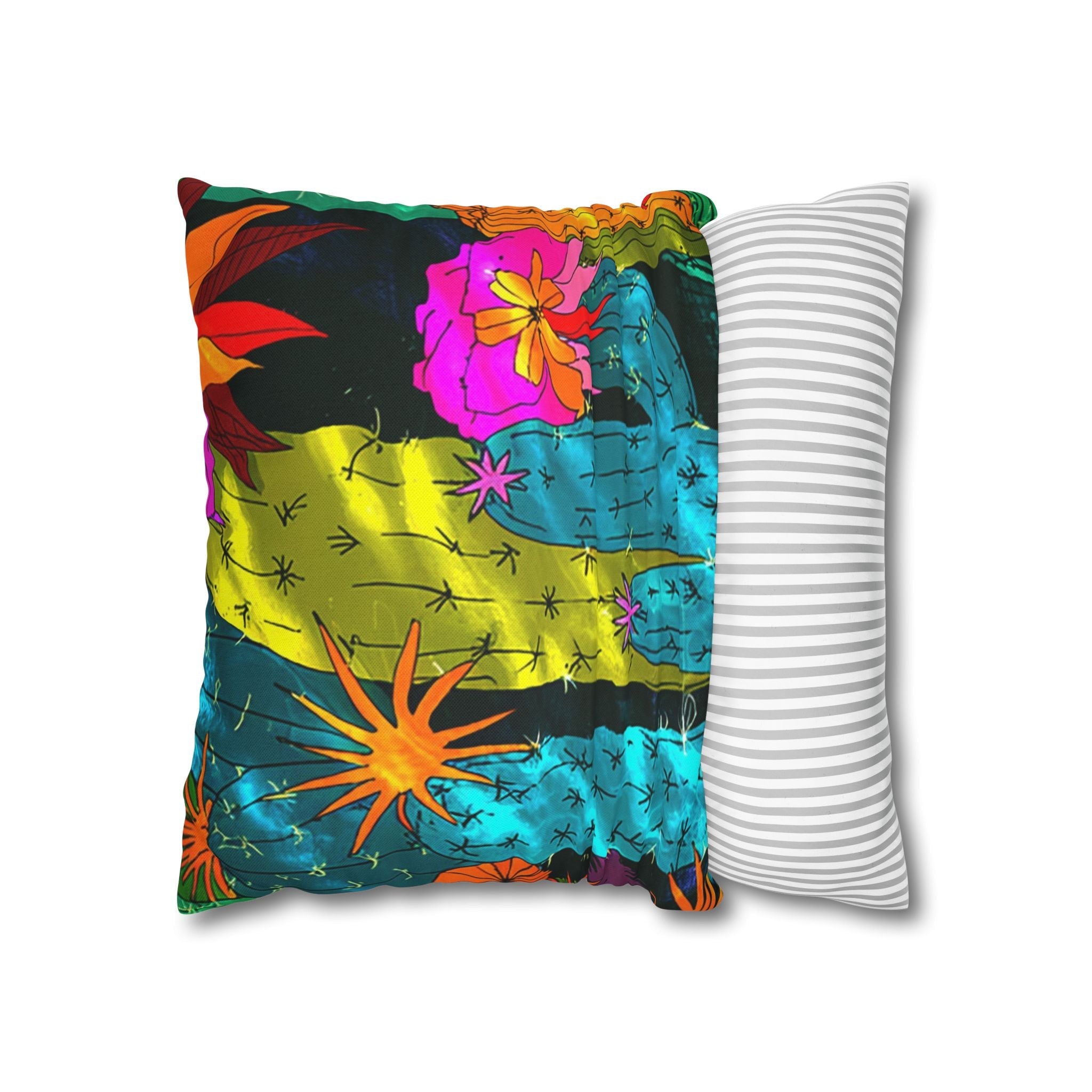 Spun Polyester Square Pillowcase, Artsulli - Art is Long, Life is Short, Home Decor, , , , , , , 