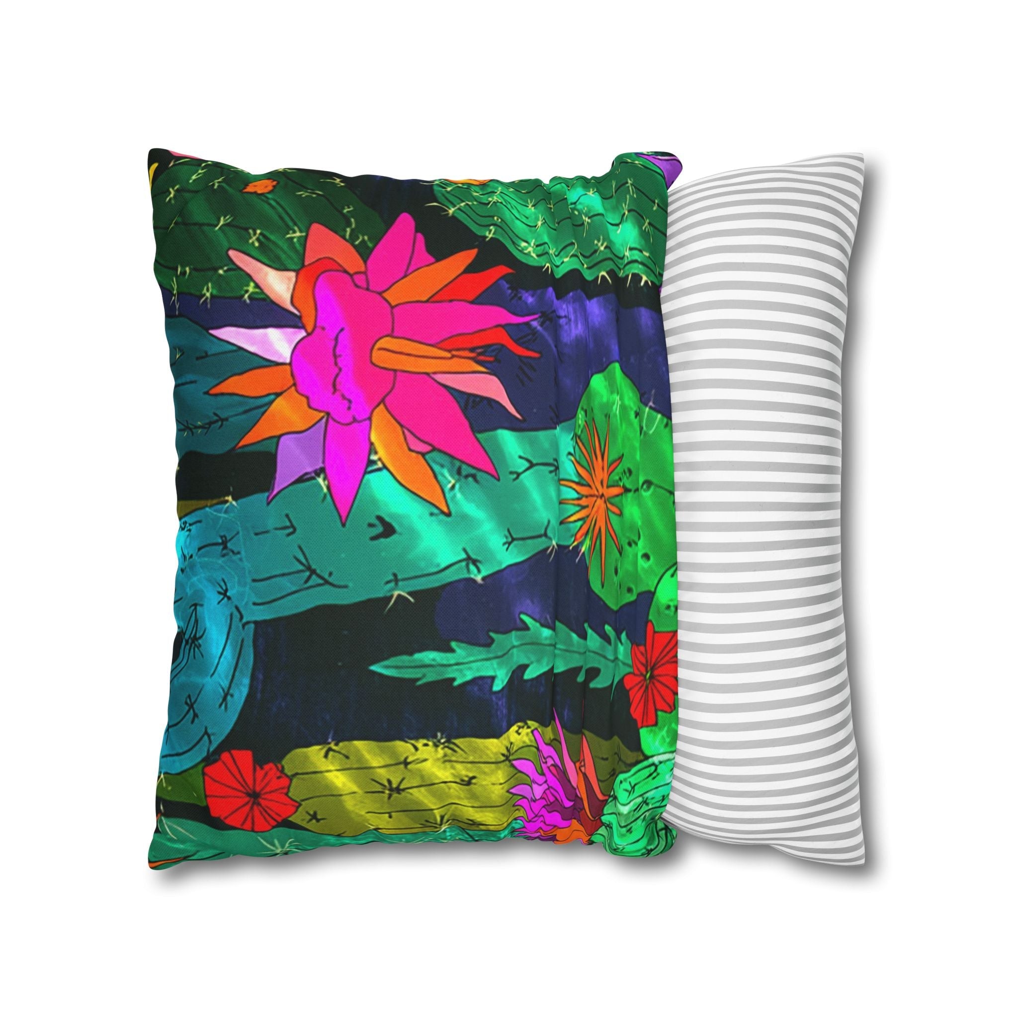 Spun Polyester Square Pillowcase, Artsulli - Art is Long, Life is Short, Home Decor, , , , , , , 