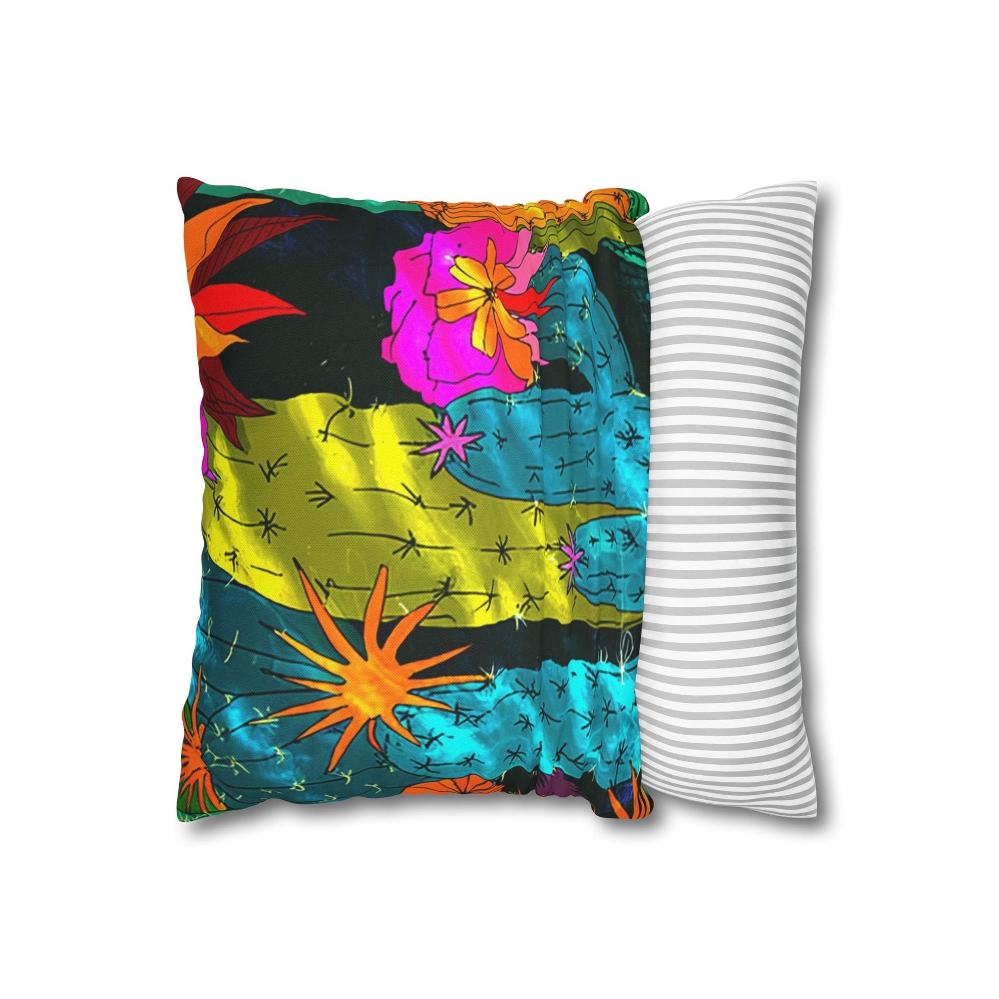 Spun Polyester Square Pillowcase, Artsulli - Art is Long, Life is Short, Home Decor, , , , , , , 