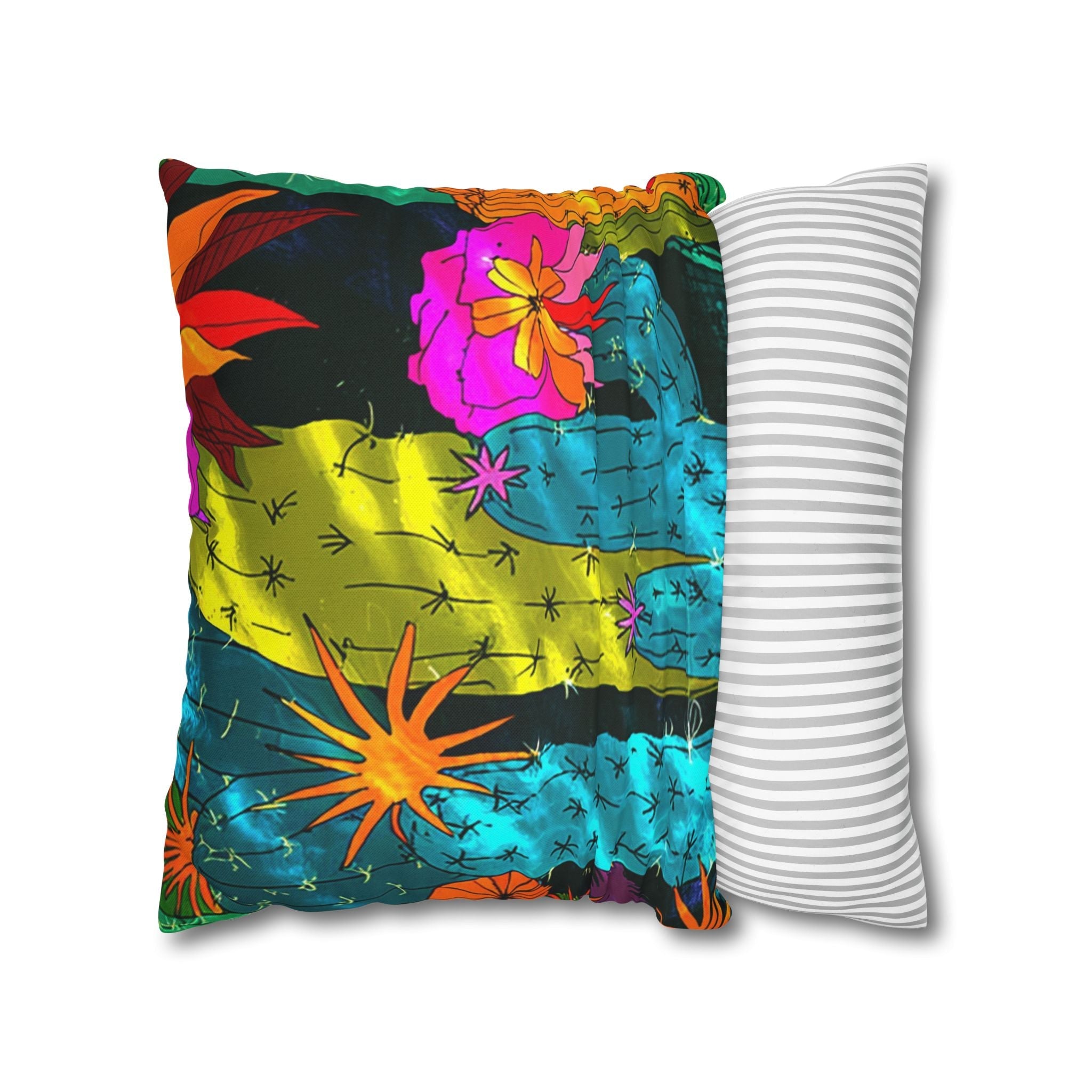 Spun Polyester Square Pillowcase, Artsulli - Art is Long, Life is Short, Home Decor, , , , , , , 