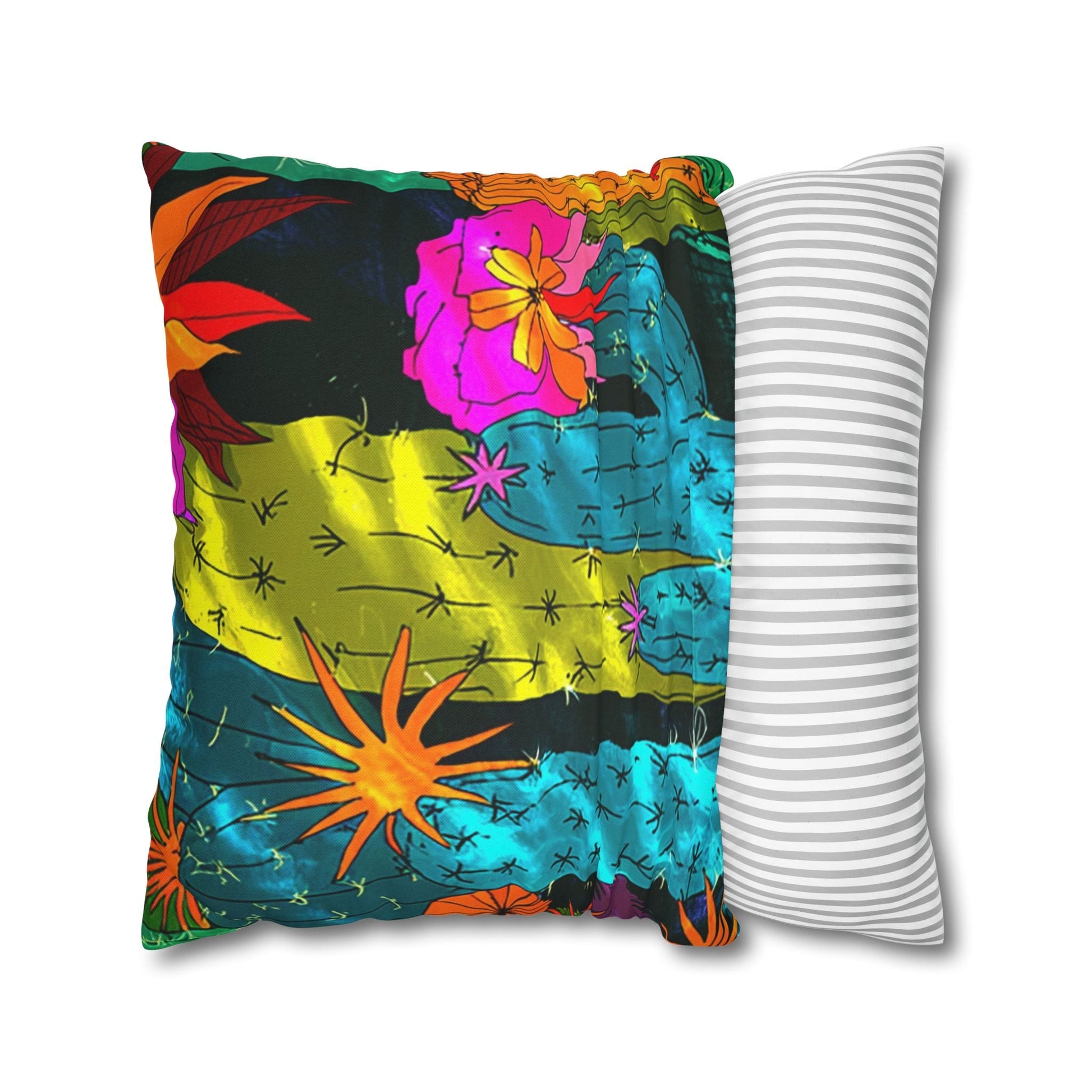Spun Polyester Square Pillowcase, Artsulli - Art is Long, Life is Short, Home Decor, , , , , , , 