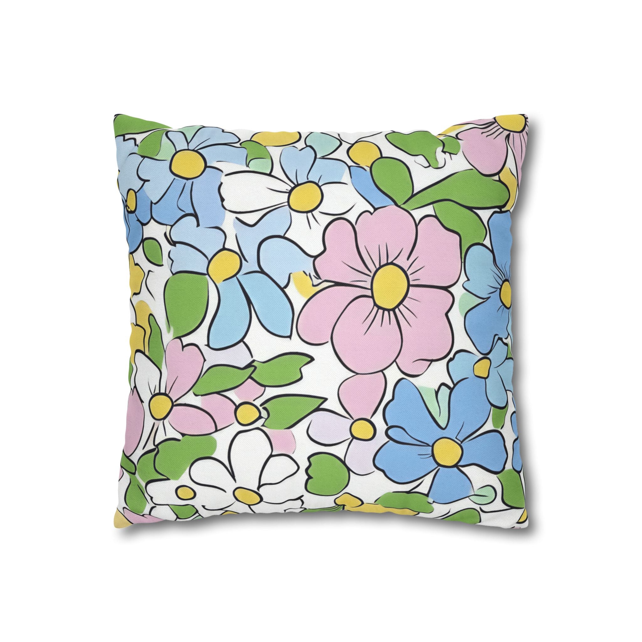 Spun Polyester Square Pillowcase, Artsulli - Art is Long, Life is Short, Home Decor, , , , , , , 