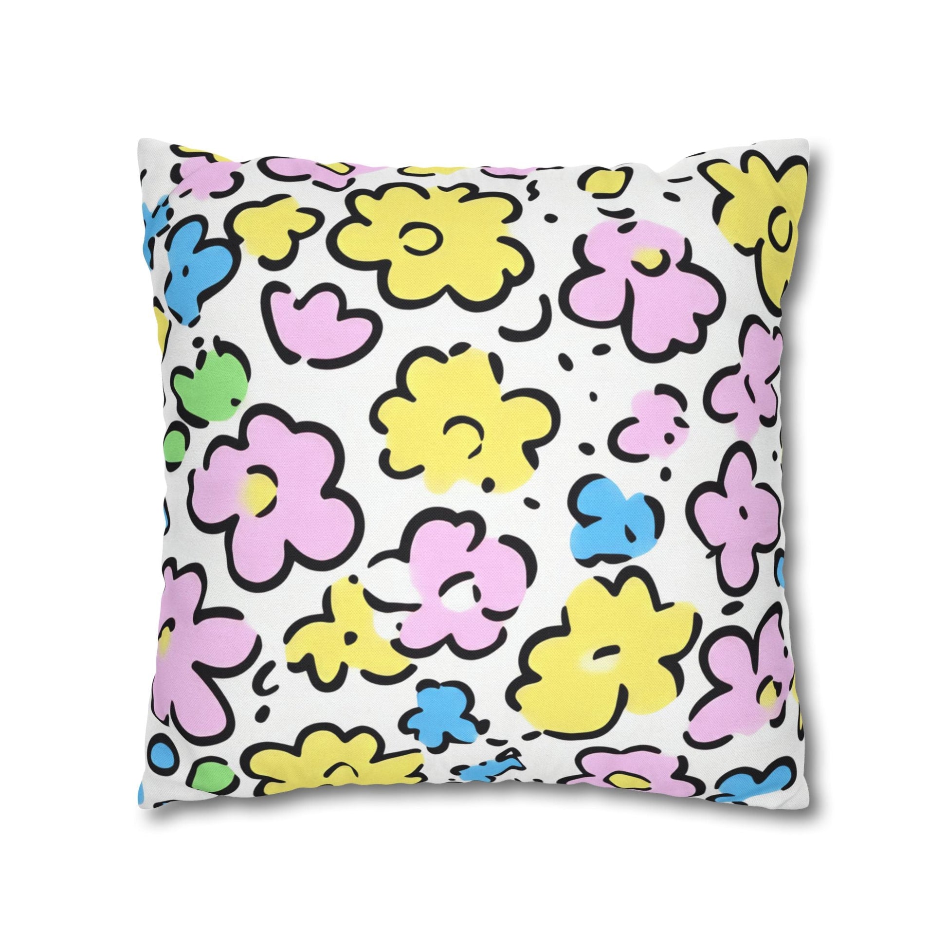 Spun Polyester Square Pillowcase, Artsulli - Art is Long, Life is Short, Home Decor, , , , , , , 