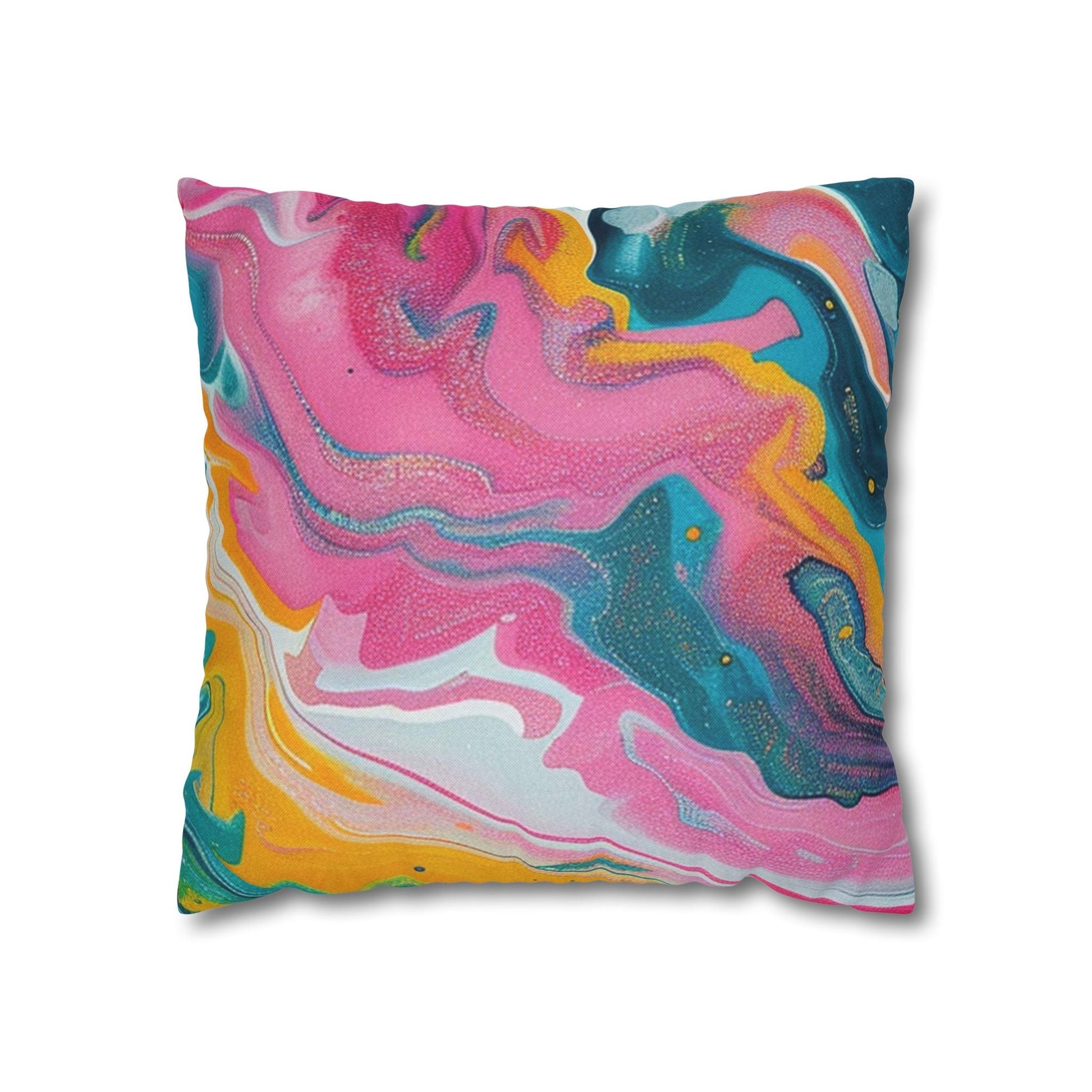 Spun Polyester Square Pillowcase, Artsulli - Art is Long, Life is Short, Home Decor, Size, 16" × 16", , , , , 19057766459479053820