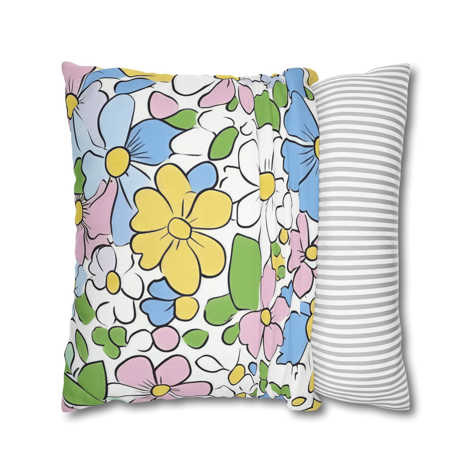 Spun Polyester Square Pillowcase, Artsulli - Art is Long, Life is Short, Home Decor, , , , , , , 