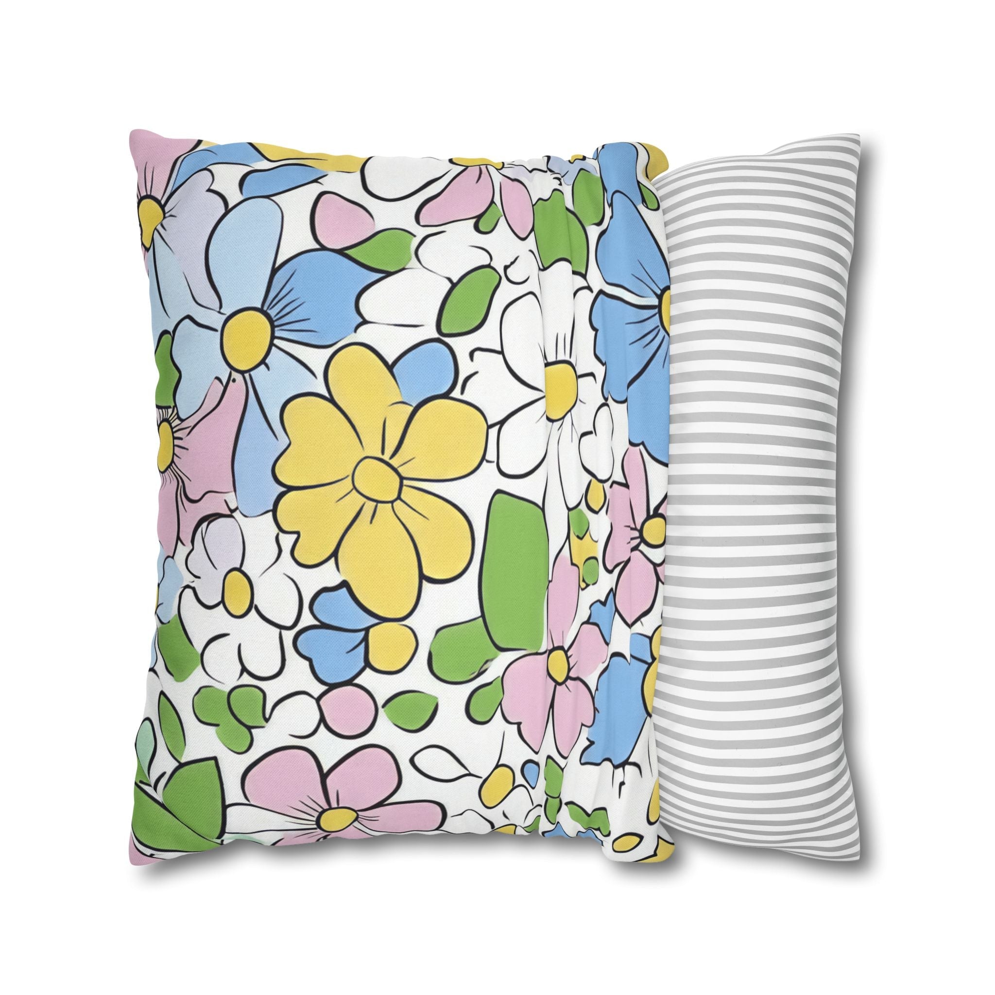 Spun Polyester Square Pillowcase, Artsulli - Art is Long, Life is Short, Home Decor, , , , , , , 