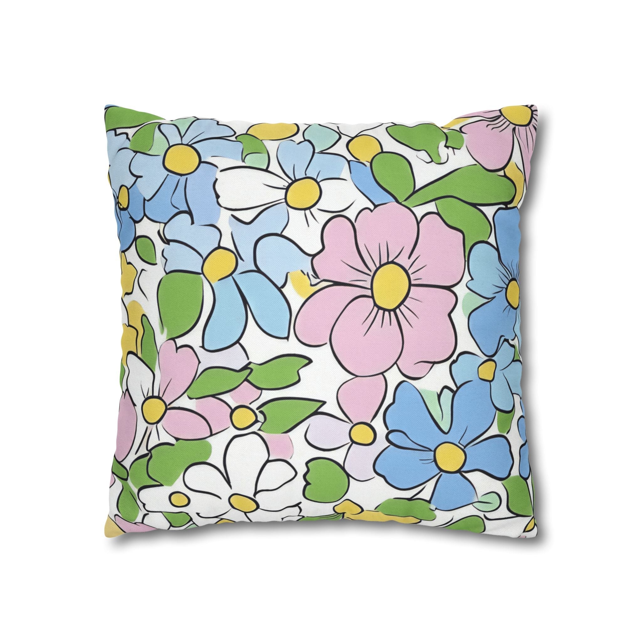 Spun Polyester Square Pillowcase, Artsulli - Art is Long, Life is Short, Home Decor, , , , , , , 