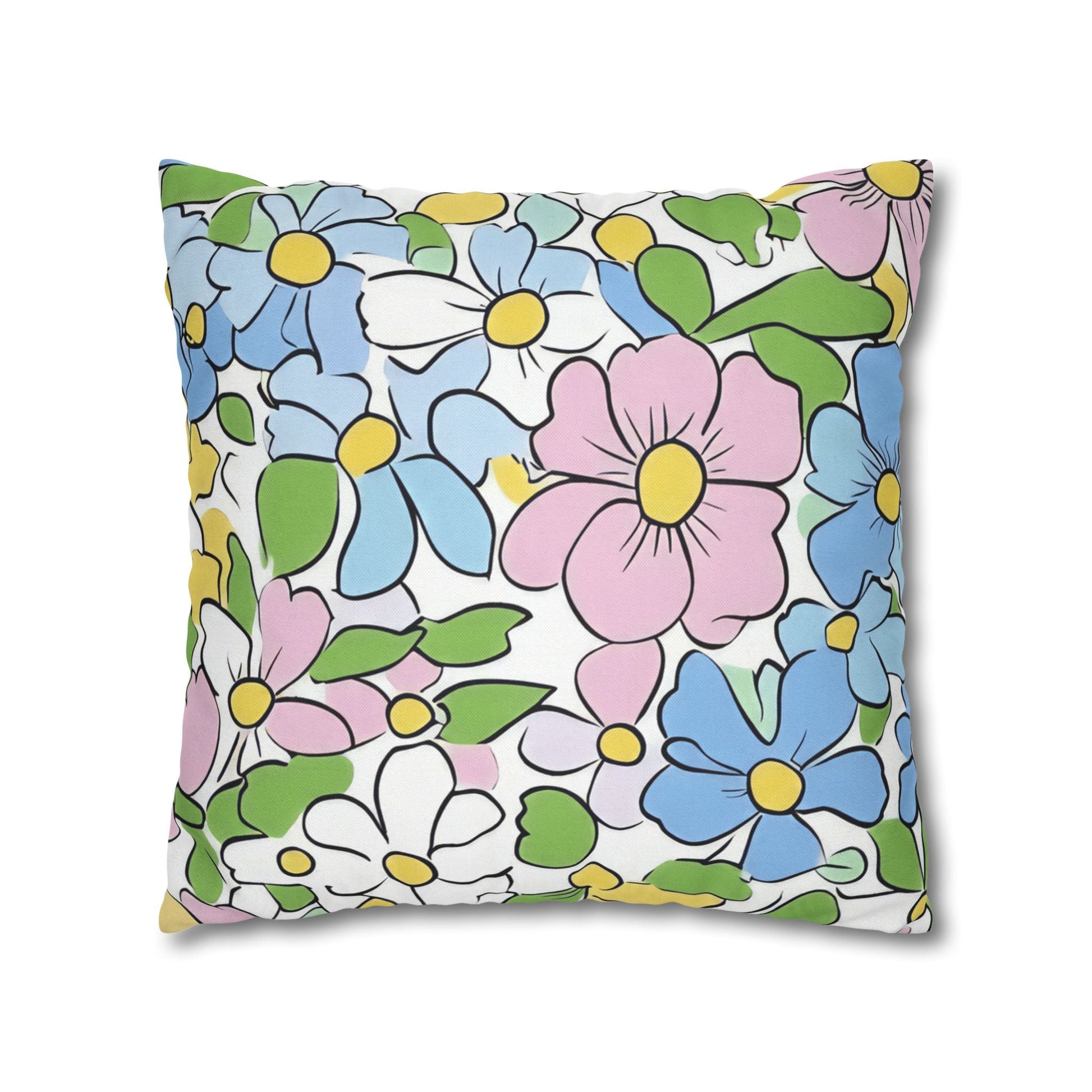 Spun Polyester Square Pillowcase, Artsulli - Art is Long, Life is Short, Home Decor, , , , , , , 