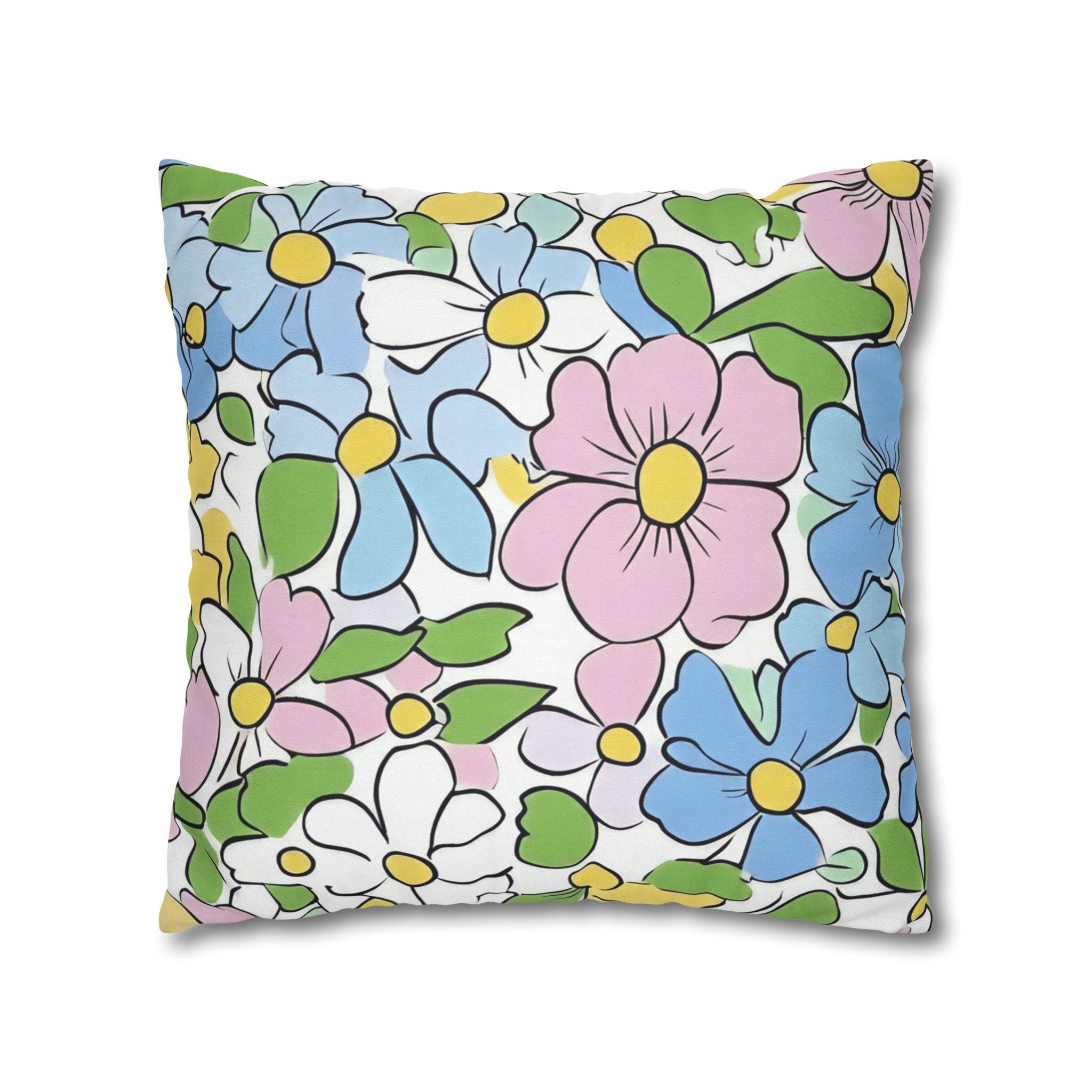 Spun Polyester Square Pillowcase, Artsulli - Art is Long, Life is Short, Home Decor, , , , , , , 