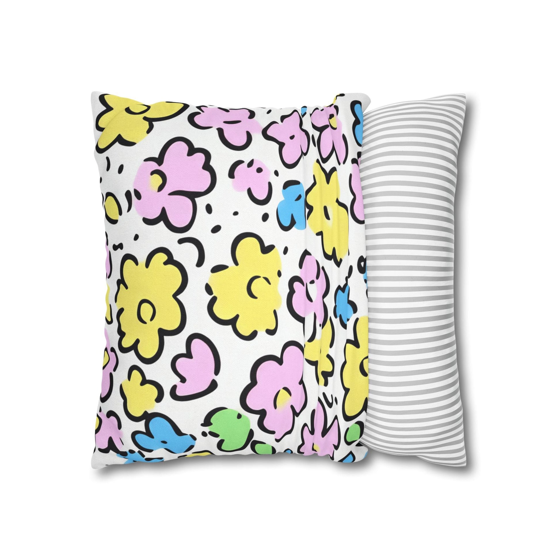 Spun Polyester Square Pillowcase, Artsulli - Art is Long, Life is Short, Home Decor, , , , , , , 