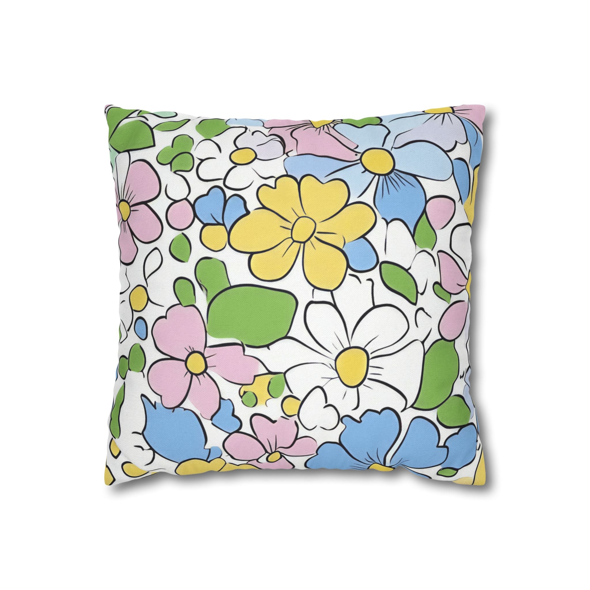 Spun Polyester Square Pillowcase, Artsulli - Art is Long, Life is Short, Home Decor, Size, 14" × 14", , , , , 22109992411831686676