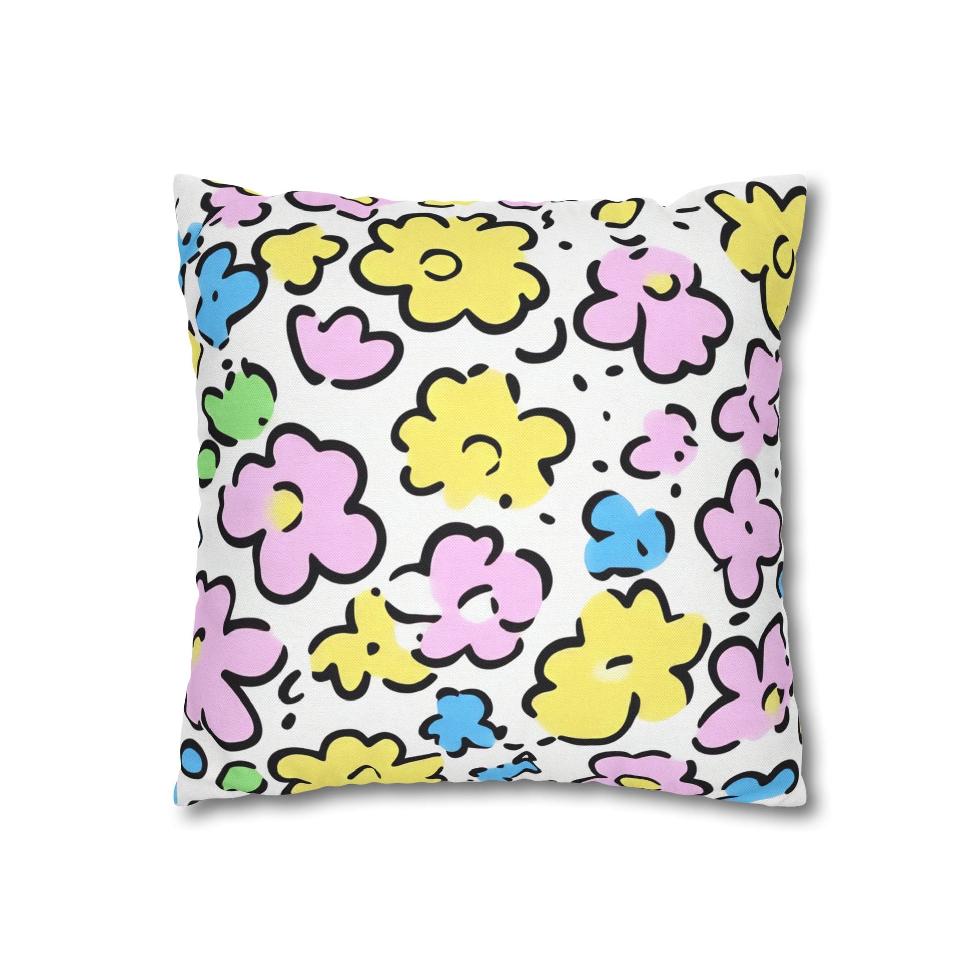 Spun Polyester Square Pillowcase, Artsulli - Art is Long, Life is Short, Home Decor, , , , , , , 