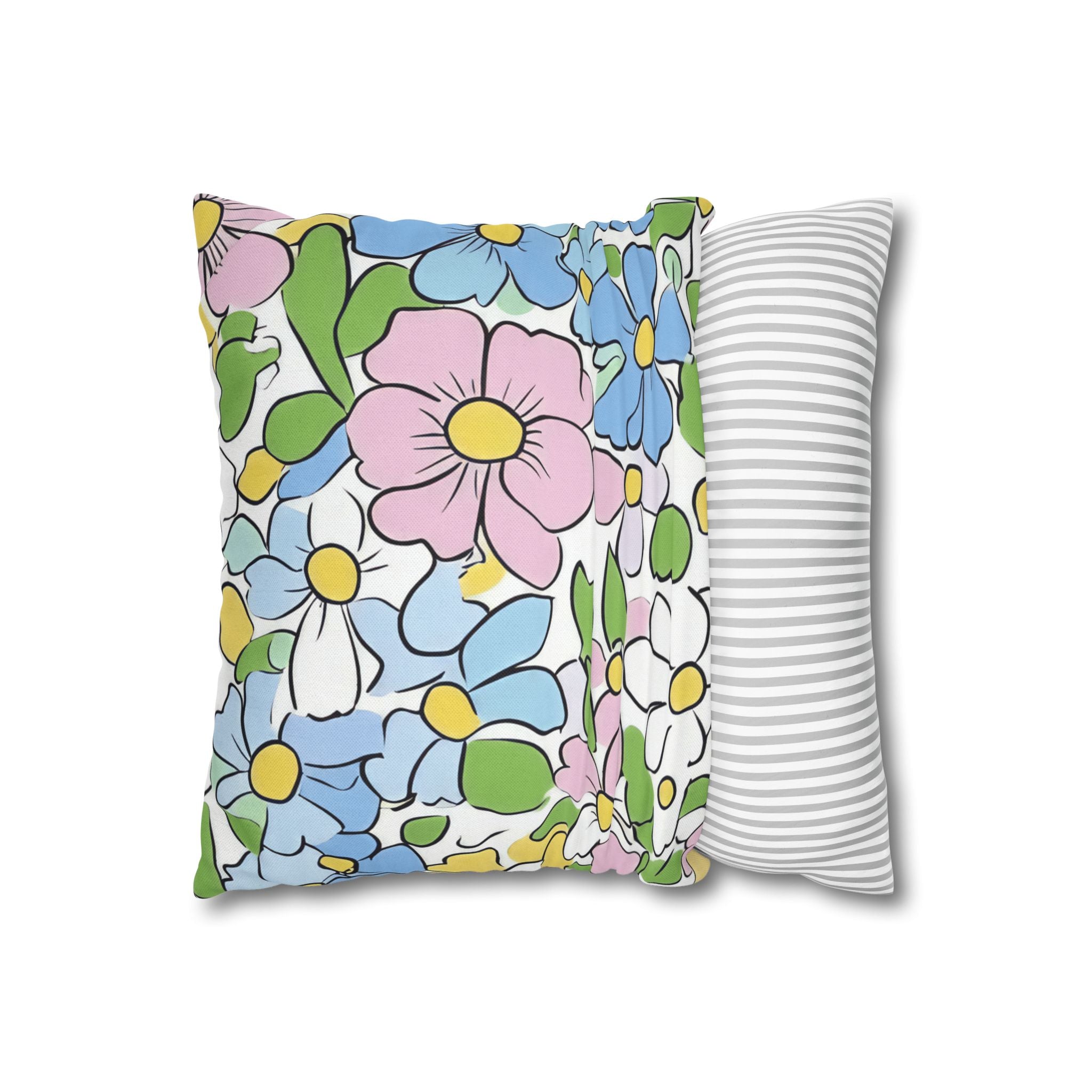 Spun Polyester Square Pillowcase, Artsulli - Art is Long, Life is Short, Home Decor, , , , , , , 