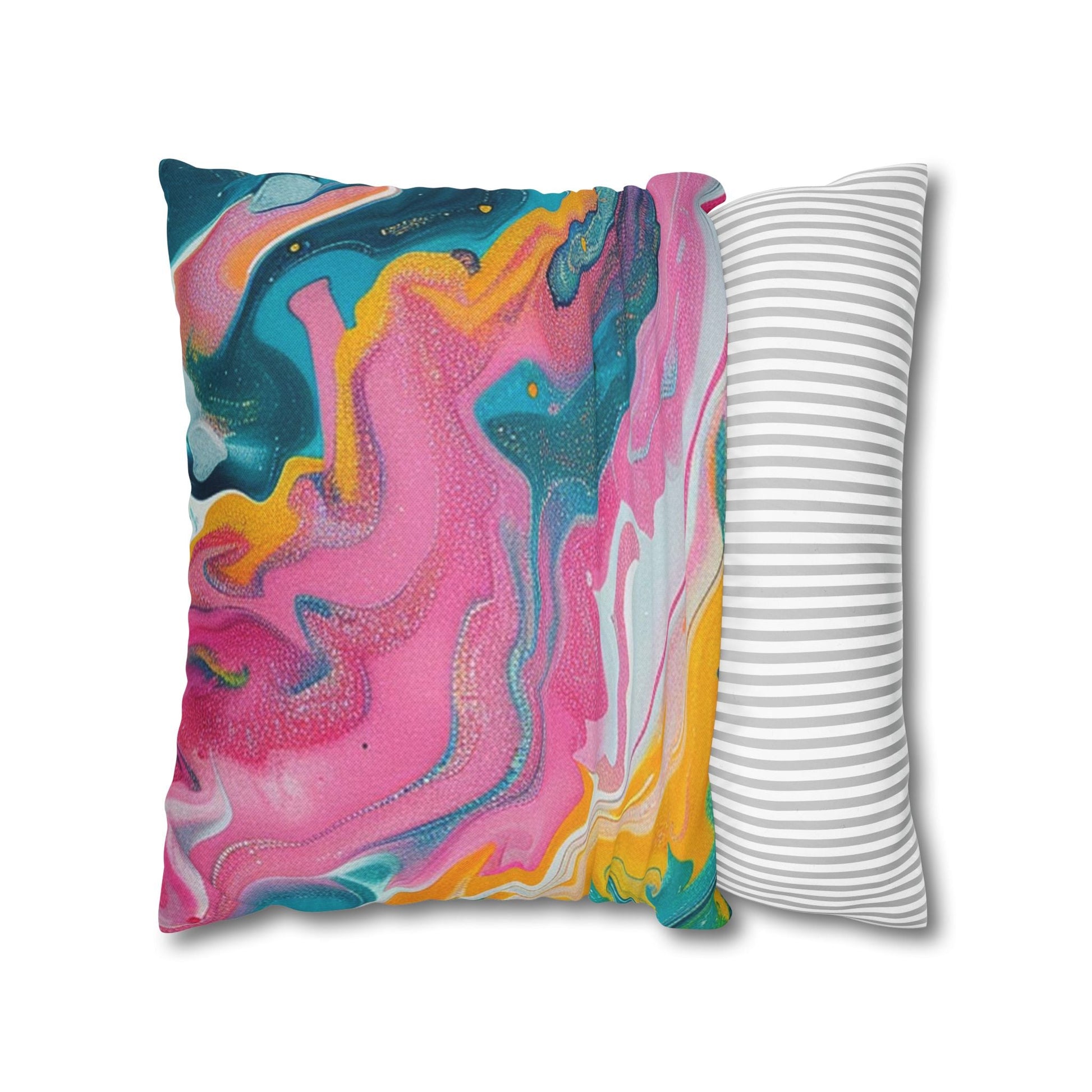 Spun Polyester Square Pillowcase, Artsulli - Art is Long, Life is Short, Home Decor, , , , , , , 
