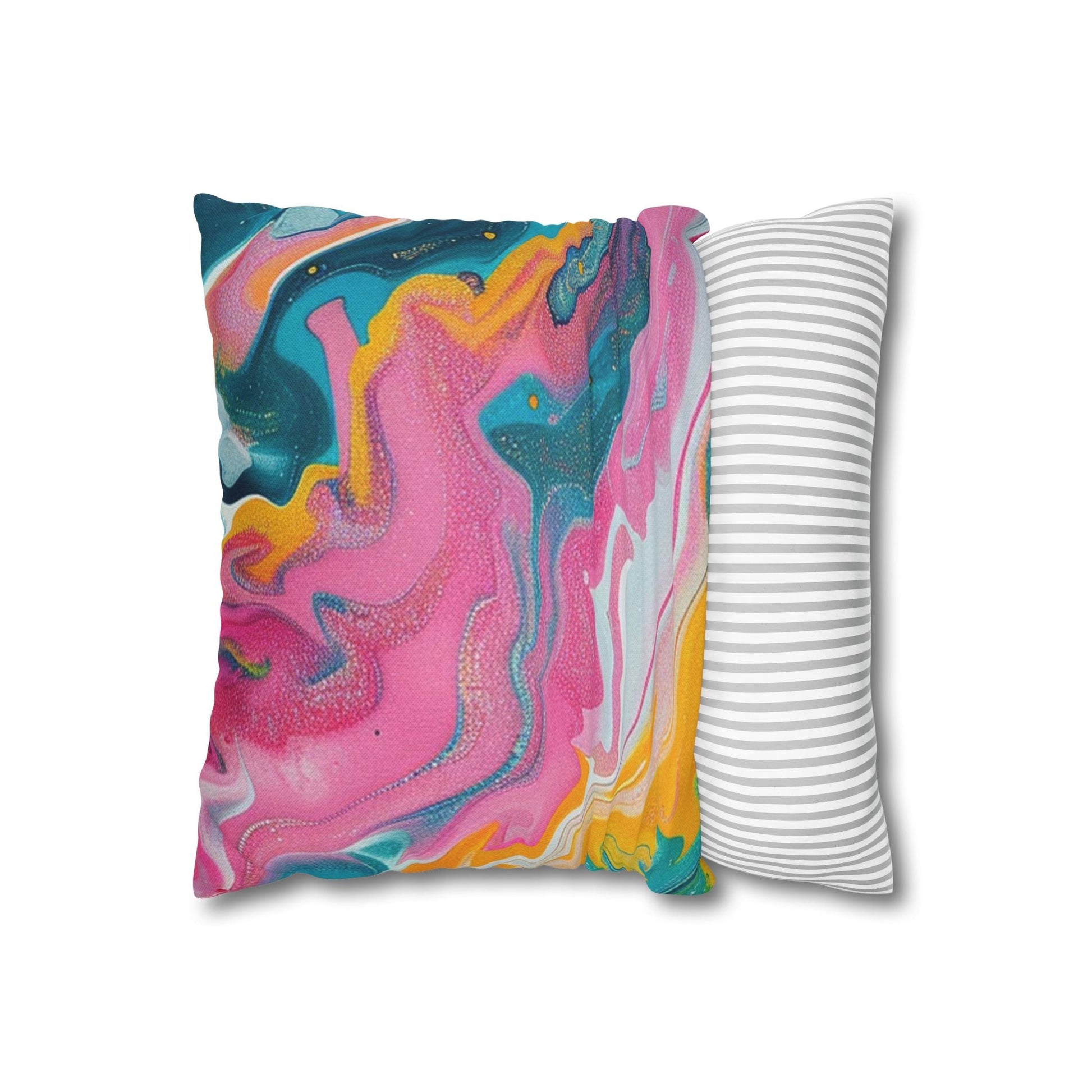 Spun Polyester Square Pillowcase, Artsulli - Art is Long, Life is Short, Home Decor, , , , , , , 
